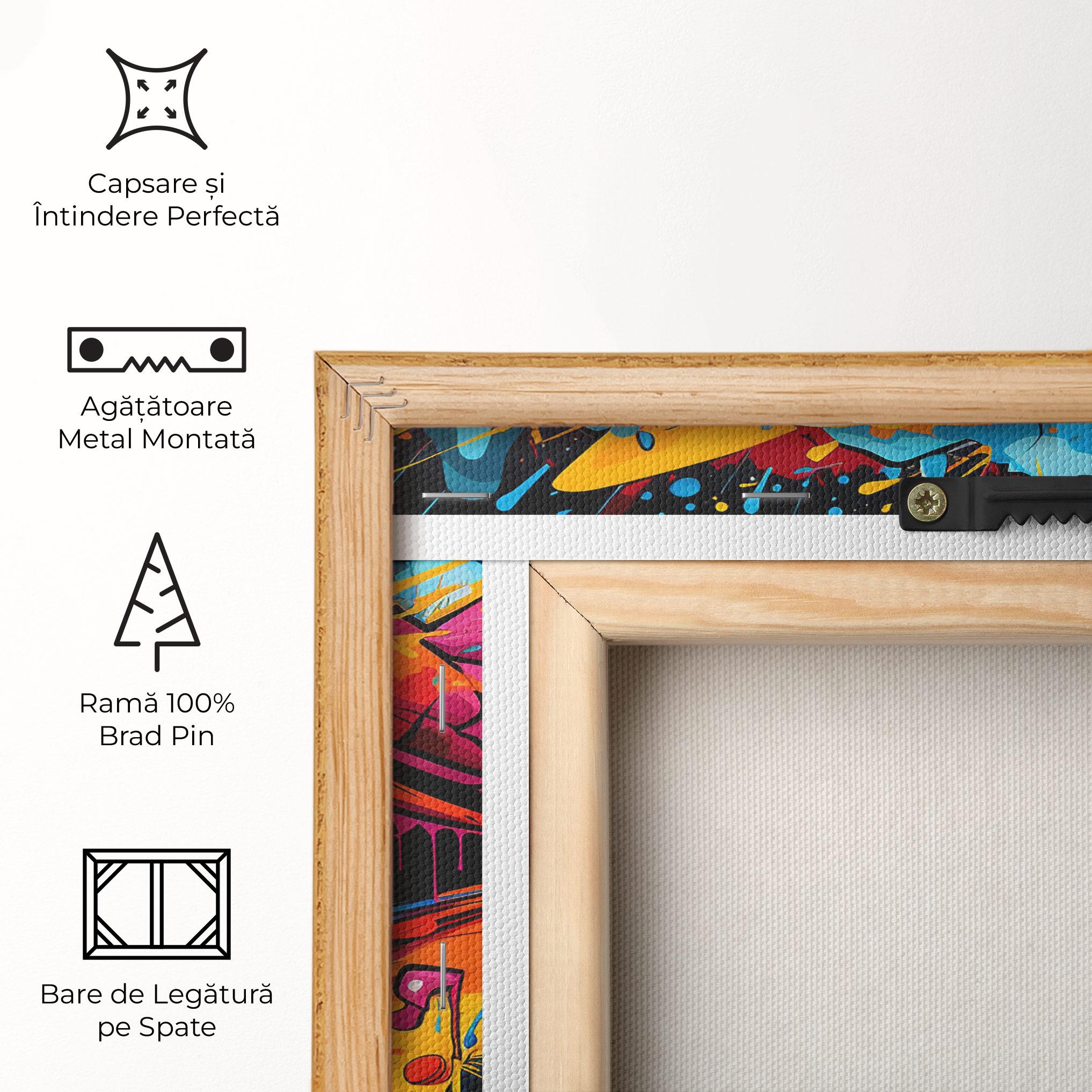 Tablou Canvas Graffitistyle Eye mockup 5
