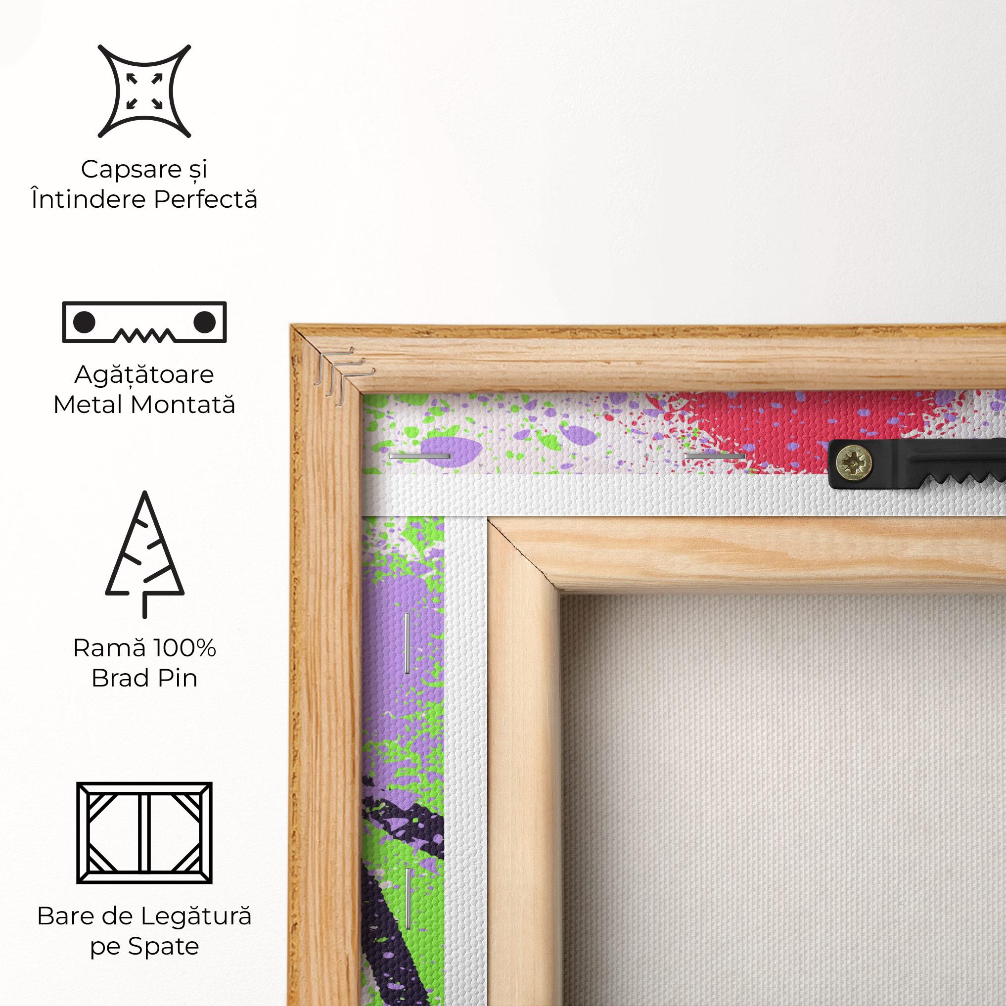 Tablou Canvas Green Purple Graffiti mockup 5