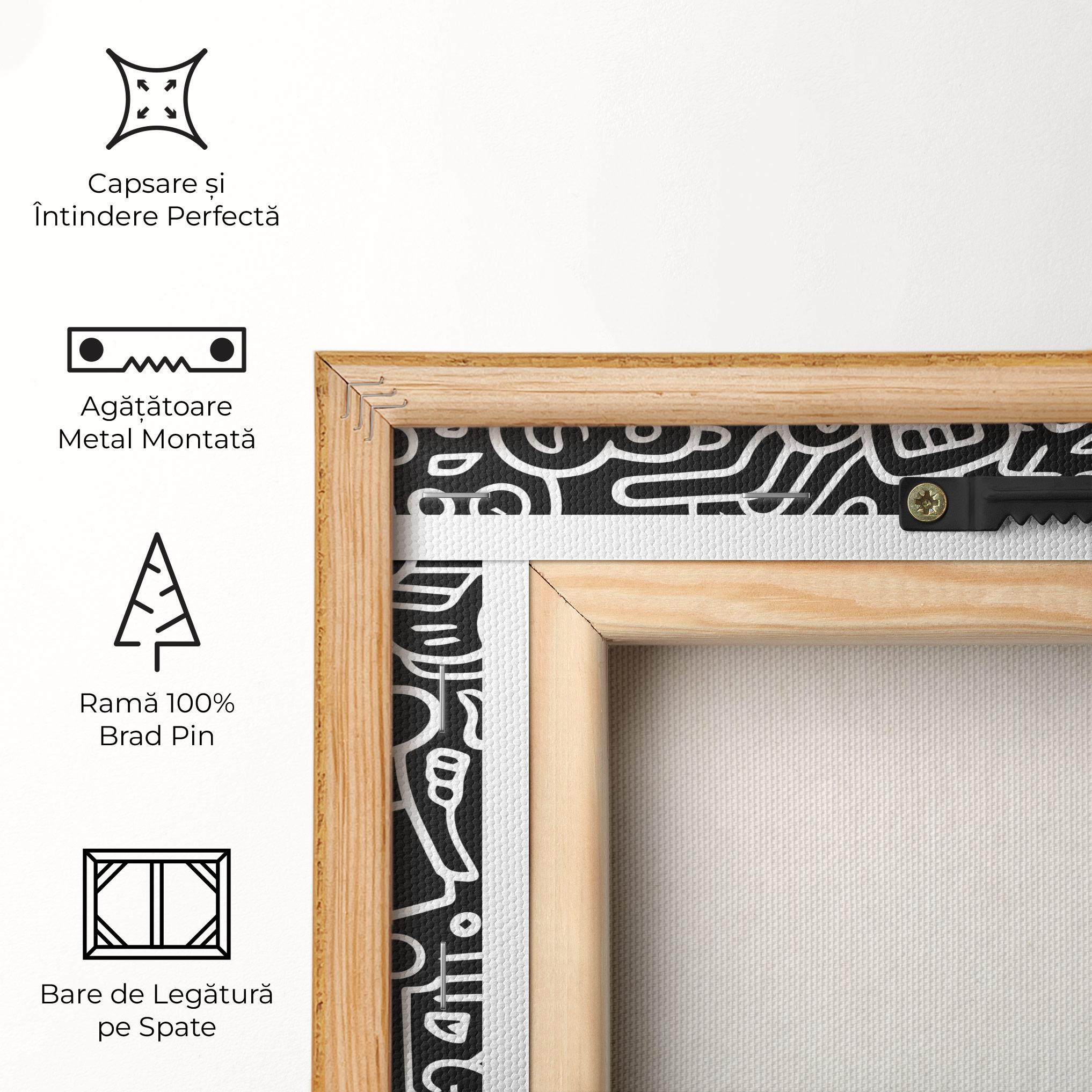 Tablou Canvas White Line Doodle mockup 5