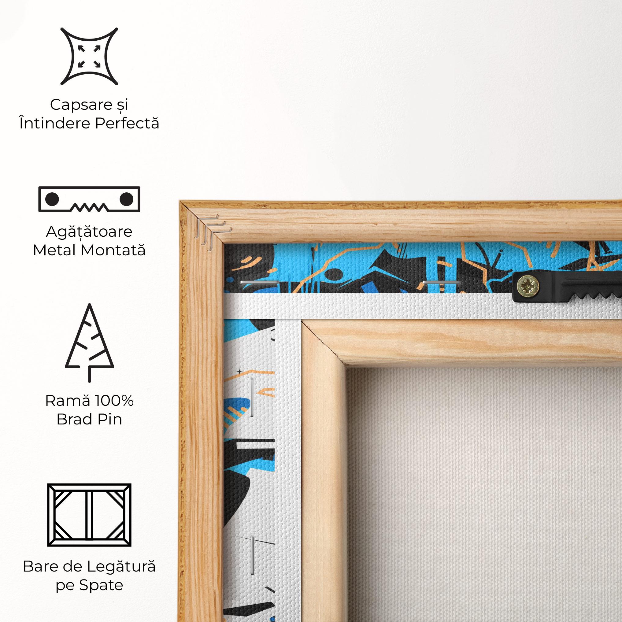 Tablou Canvas White Orange Graffiti mockup 5