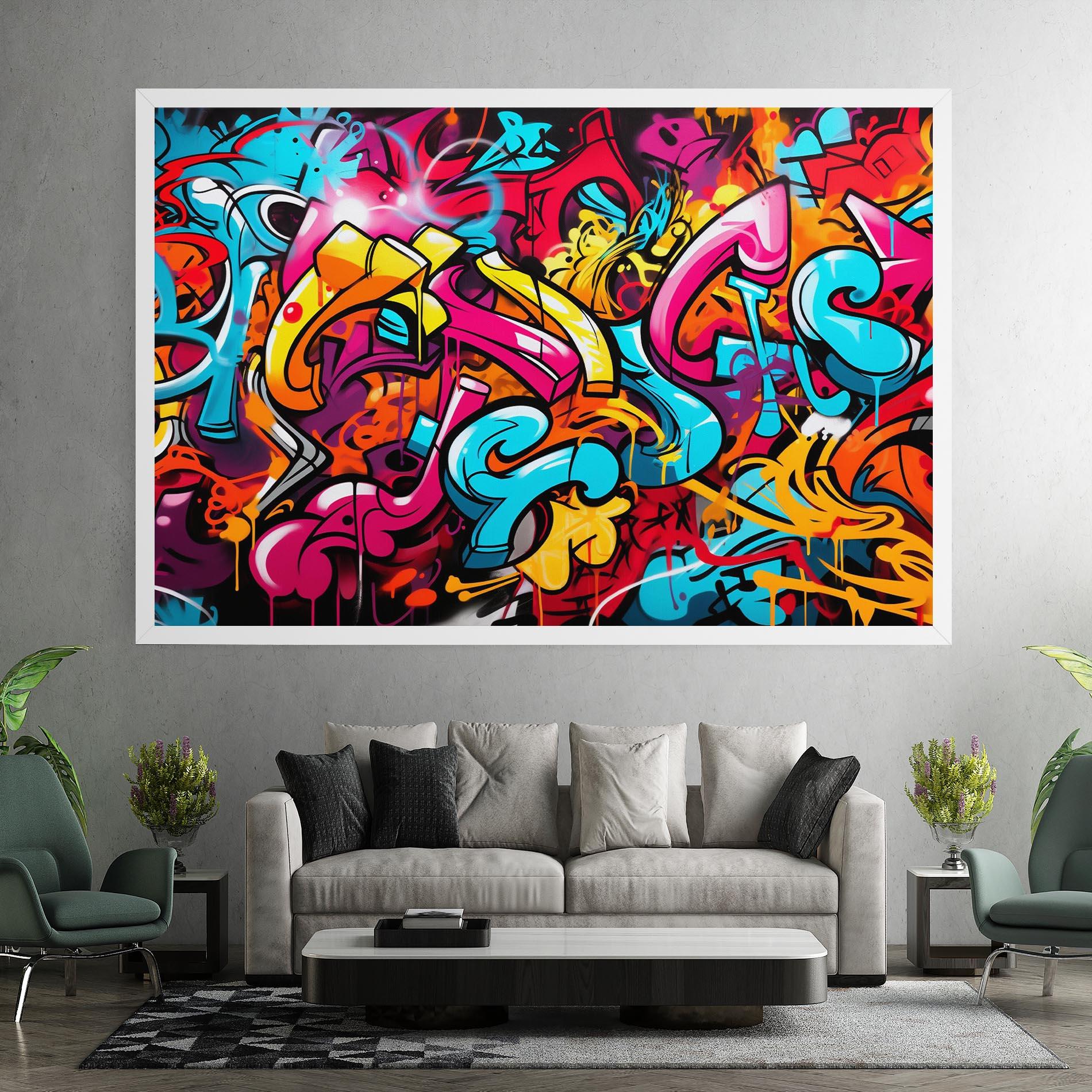Tablou Canvas Abstract Graffiti mockup 7