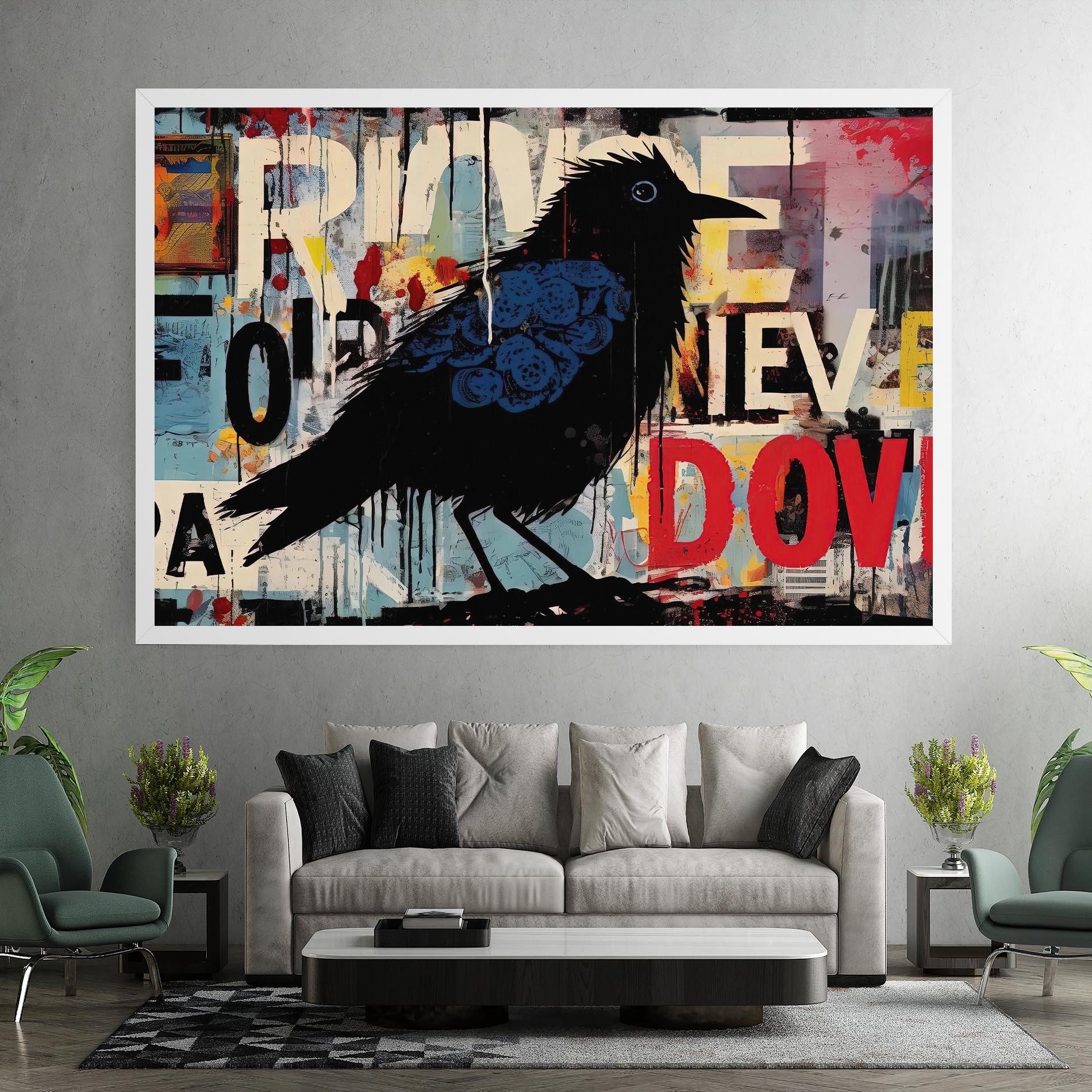 Tablou Canvas Bird Old Doodle mockup 7
