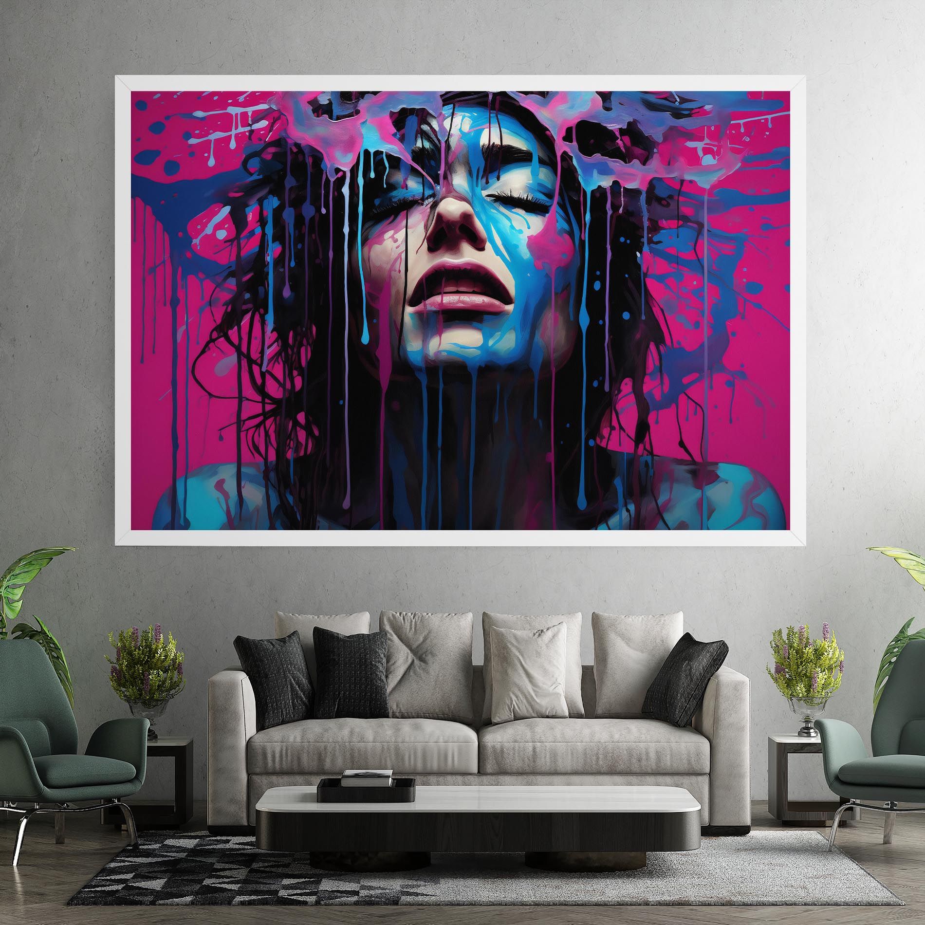 Blue Pink Woman mockup 7