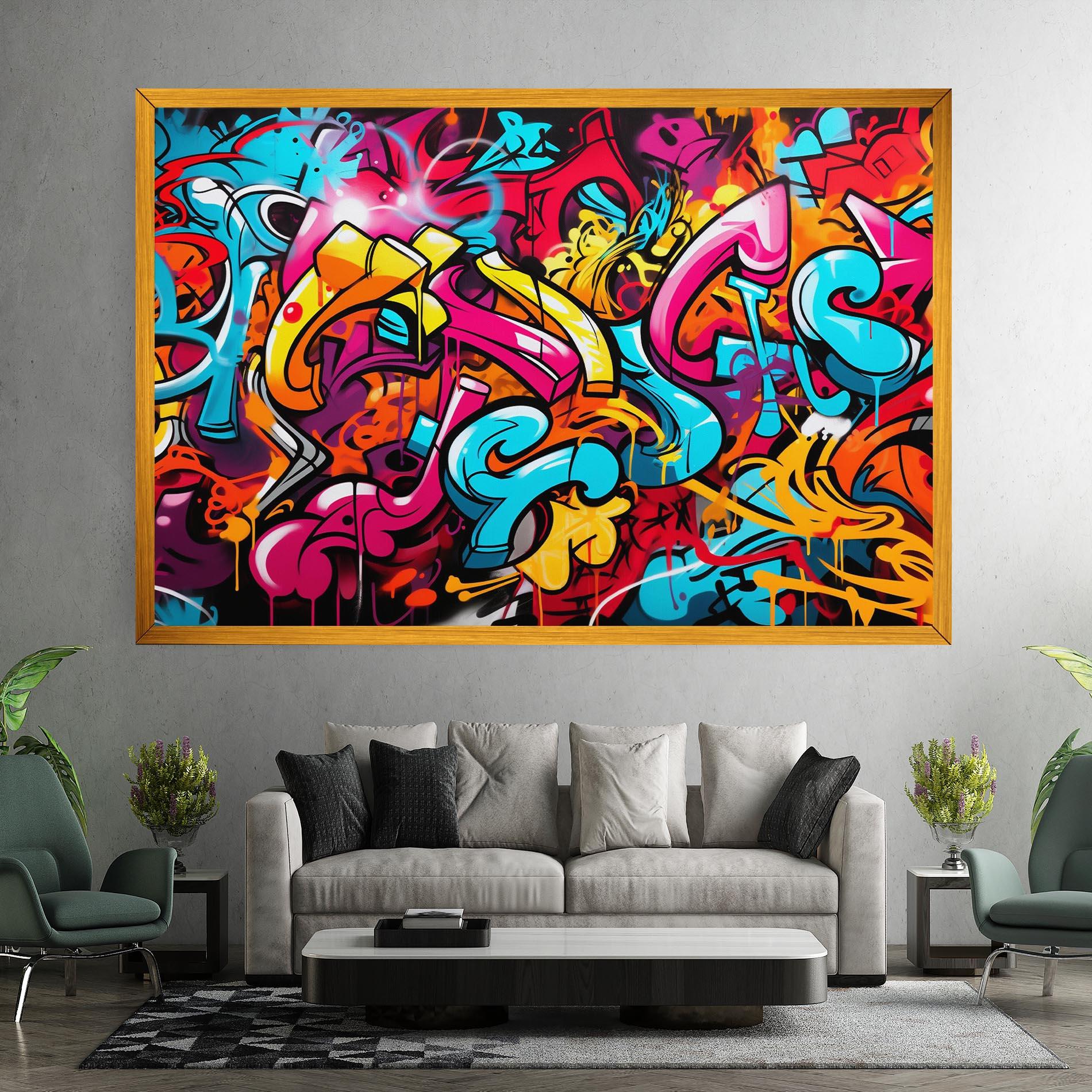 Tablou Canvas Abstract Graffiti mockup 7