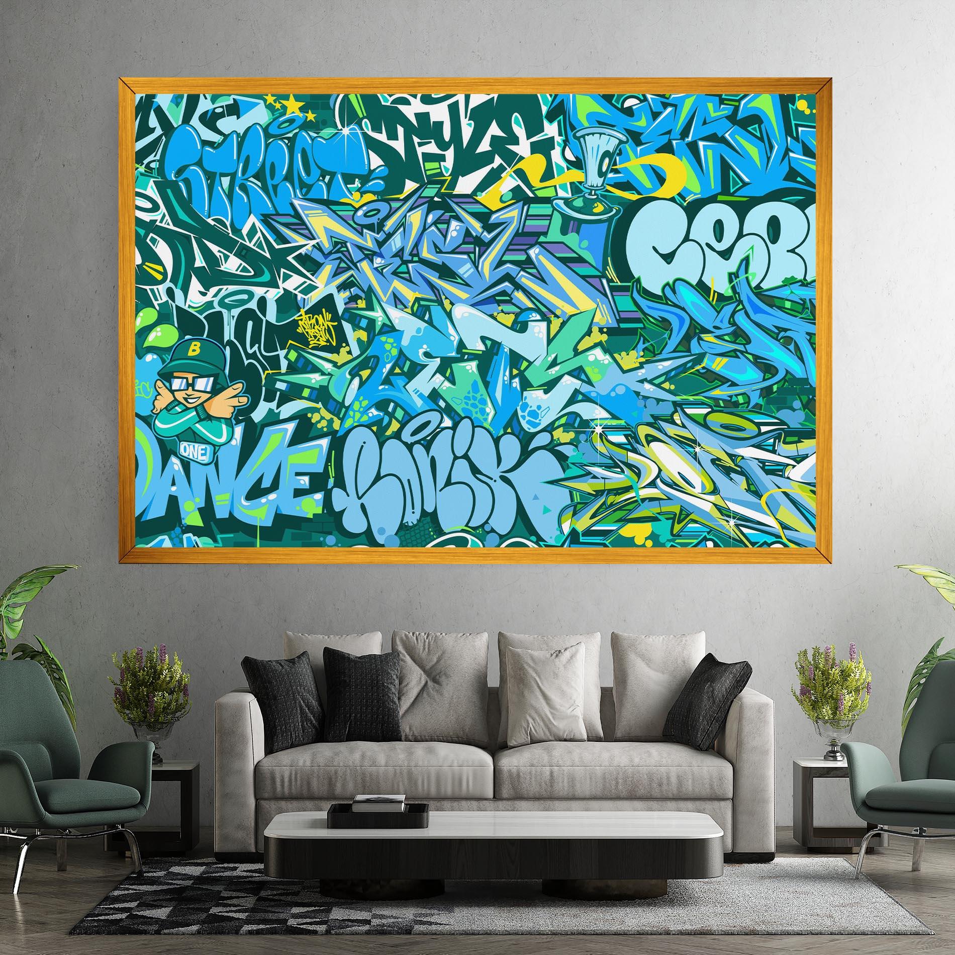 Tablou Canvas Be One Graffiti mockup 7