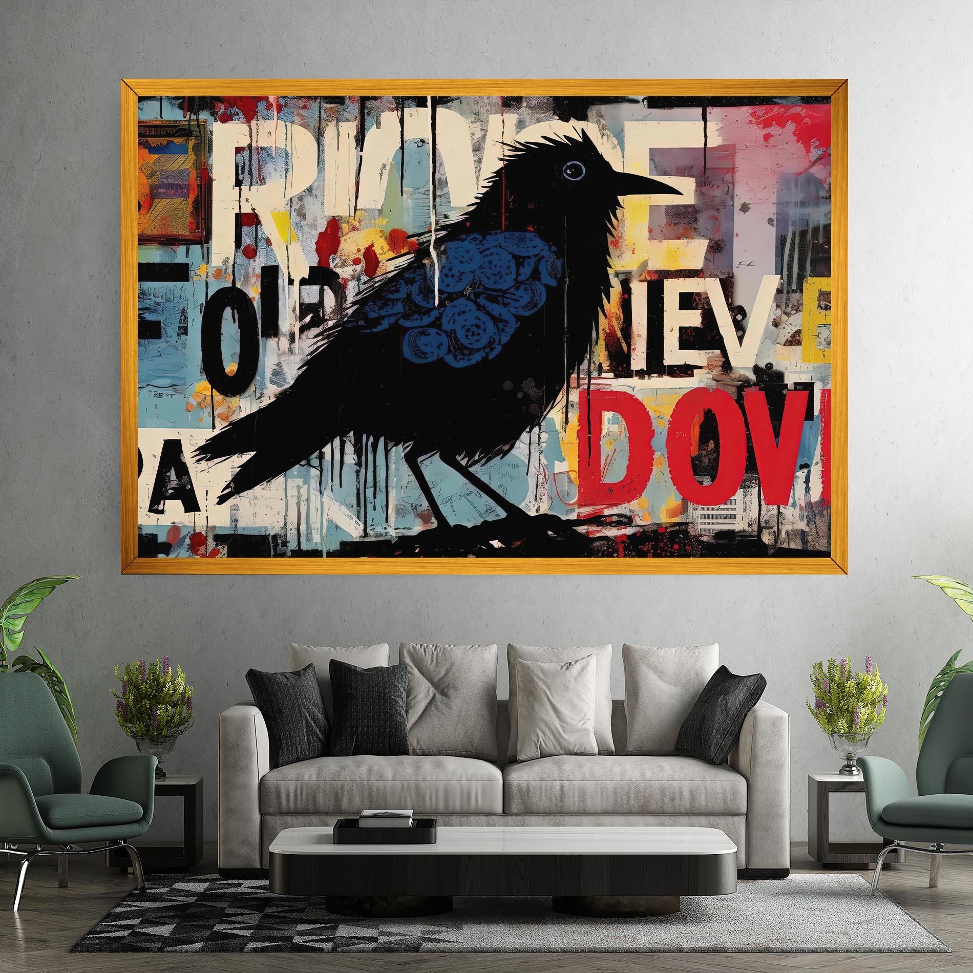 Tablou Canvas Bird Old Doodle mockup 7