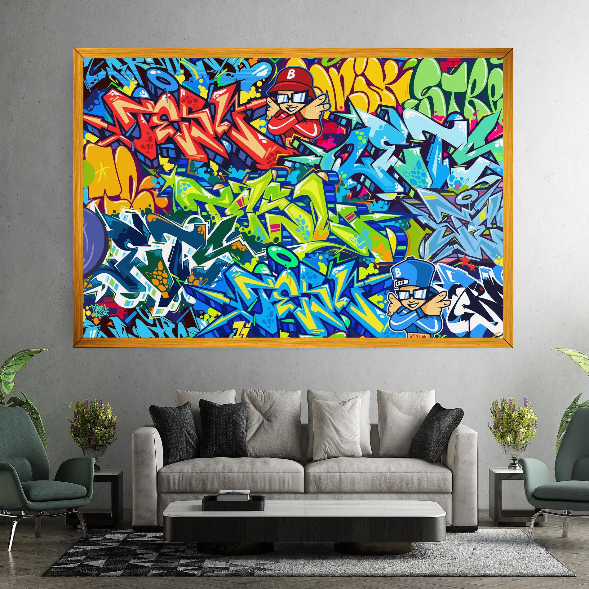 Tablou Canvas Colorful Graffiti mockup 7