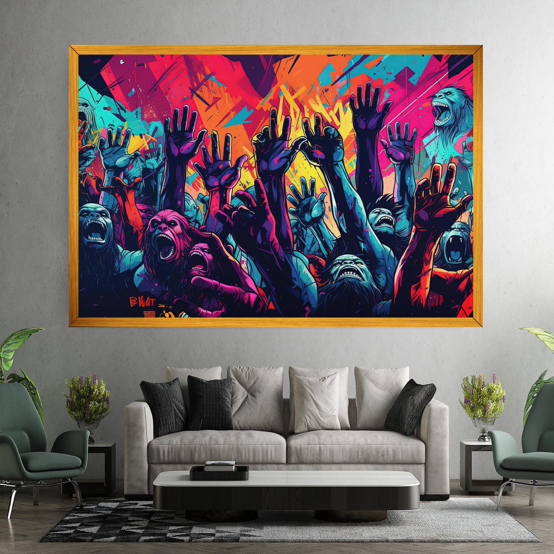 Tablou Canvas Graffiti Animals mockup 7