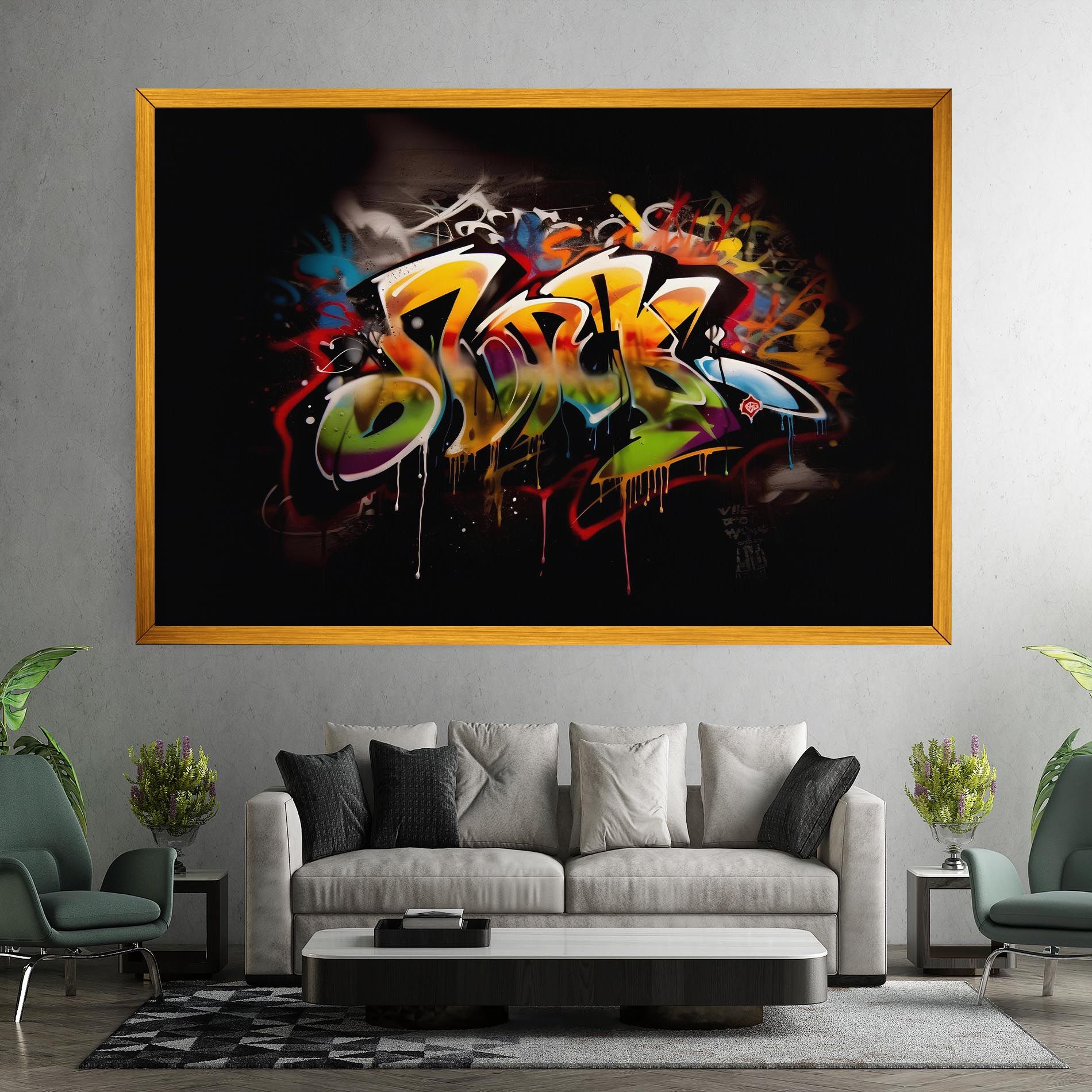 Graffiti Style Wall mockup 7