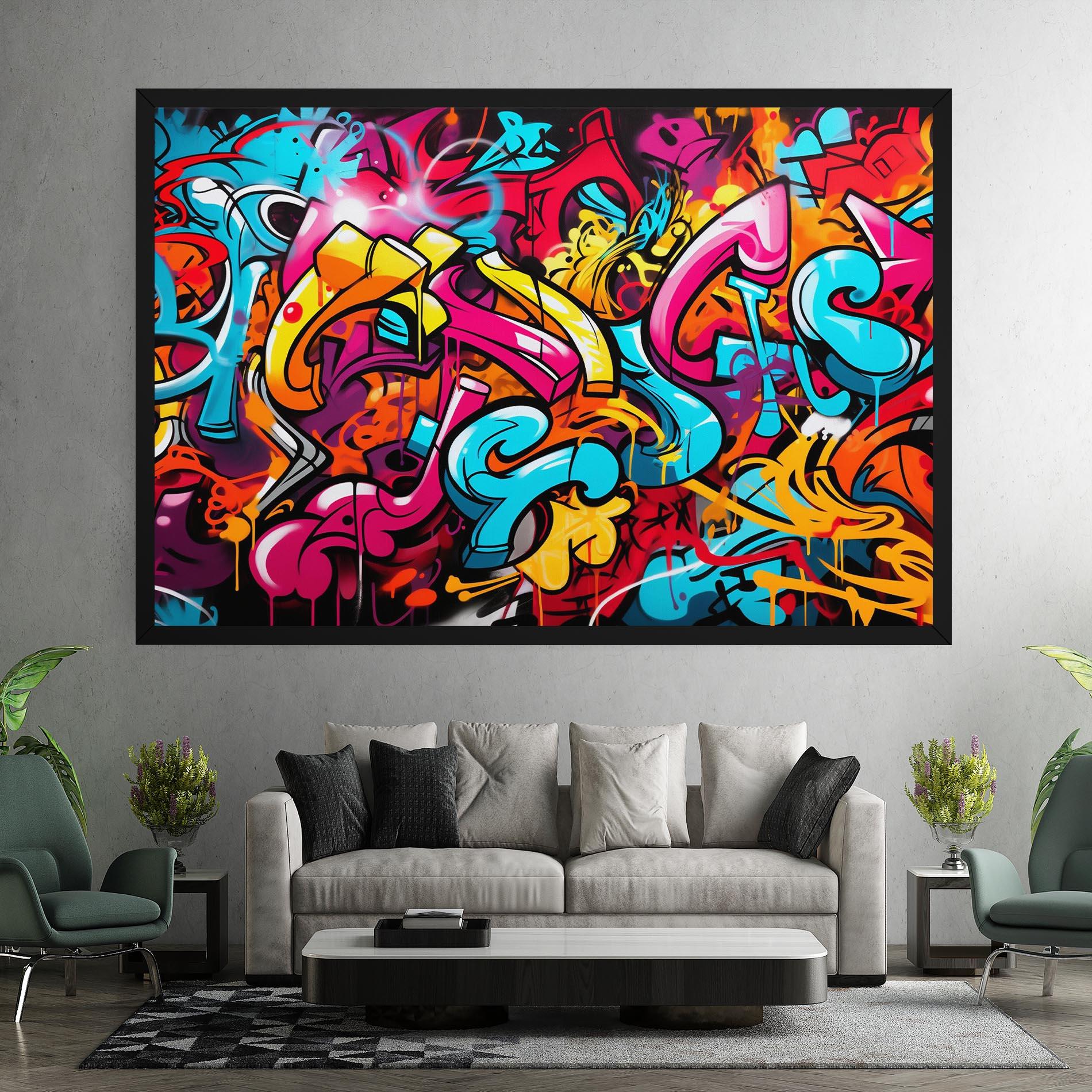 Tablou Canvas Abstract Graffiti mockup 7