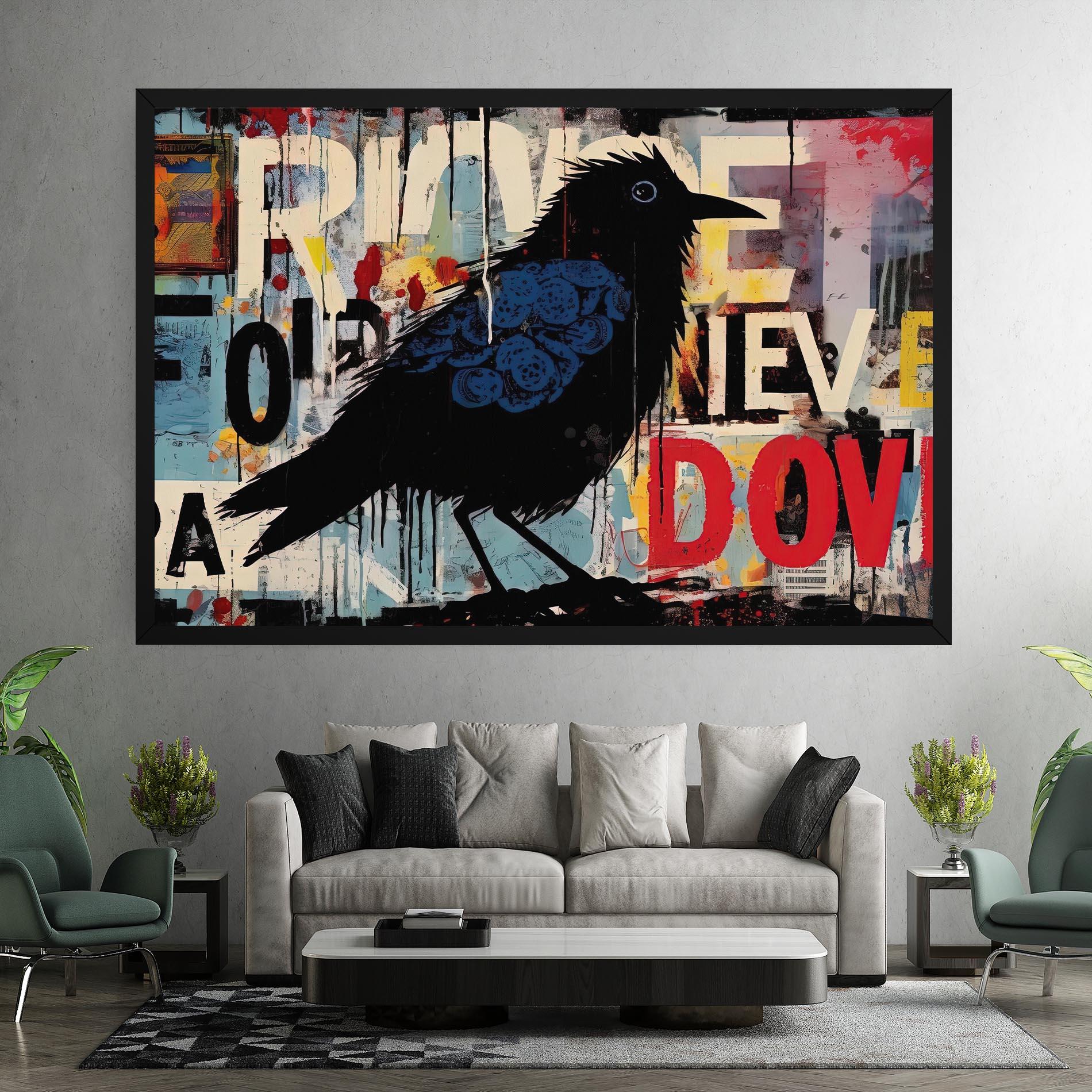 Tablou Canvas Bird Old Doodle mockup 7