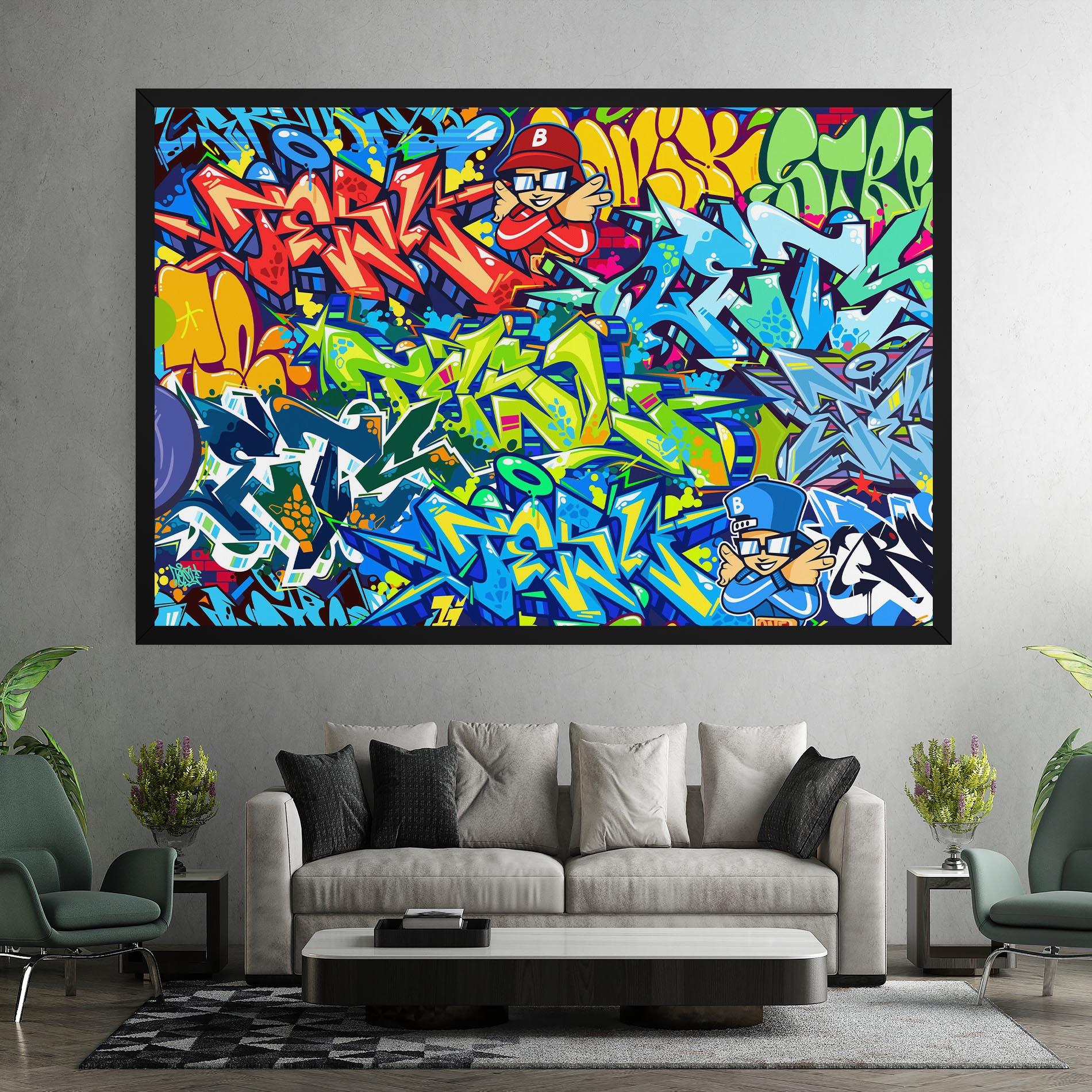 Tablou Canvas Colorful Graffiti mockup 7