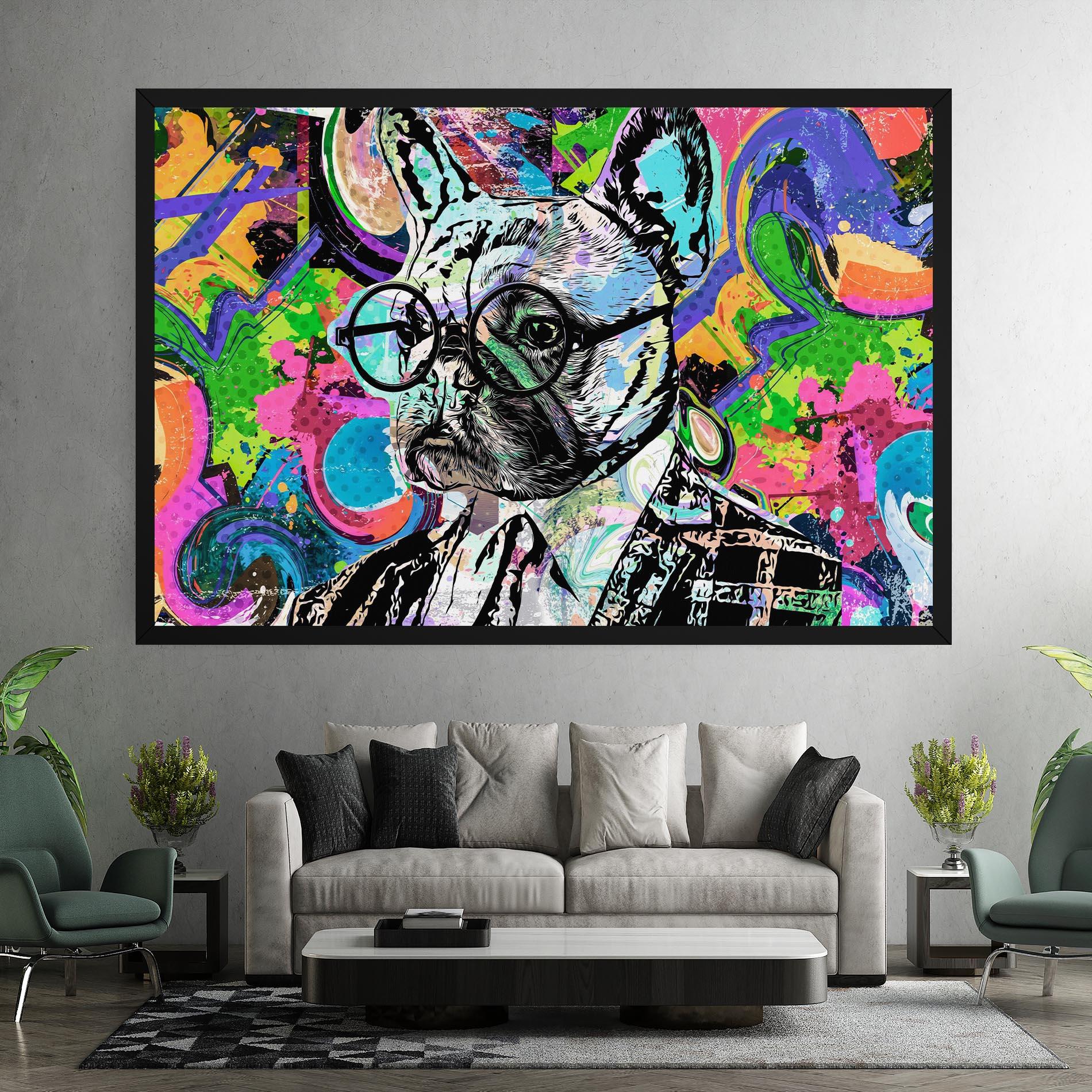 Tablou Canvas Graffity Bulldog mockup 7