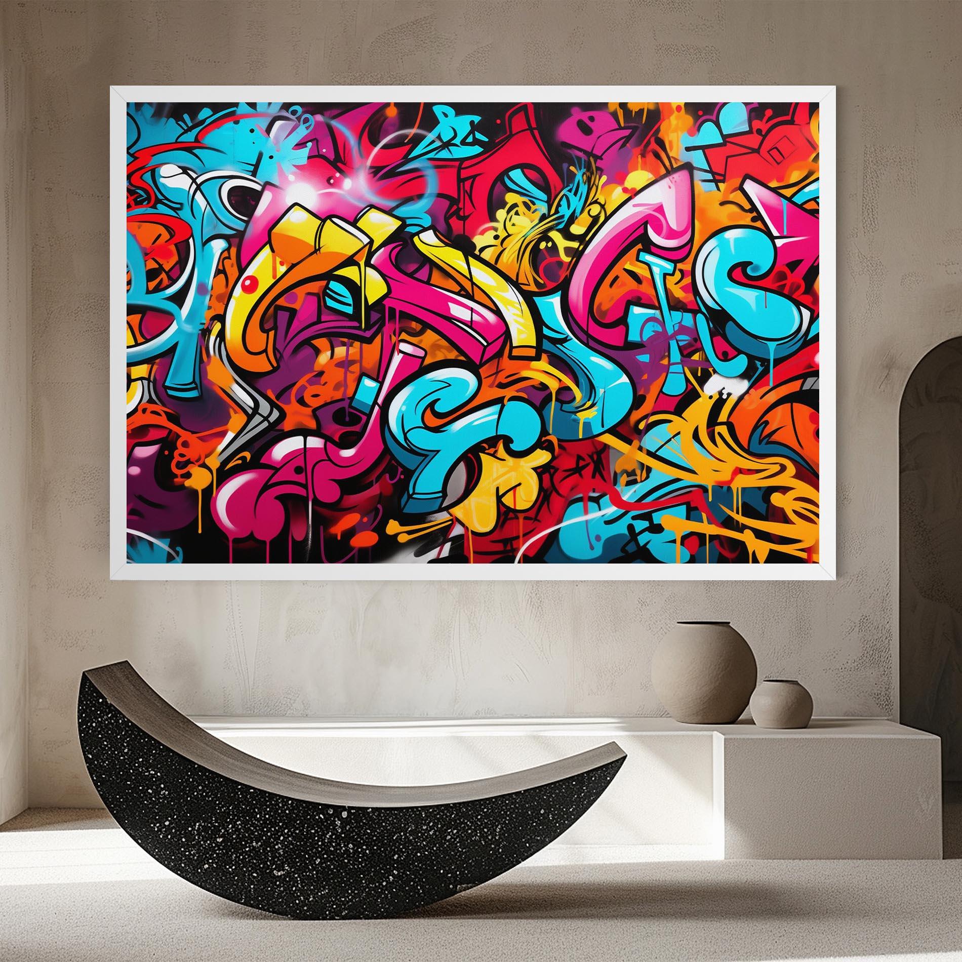 Tablou Canvas Abstract Graffiti mockup 8