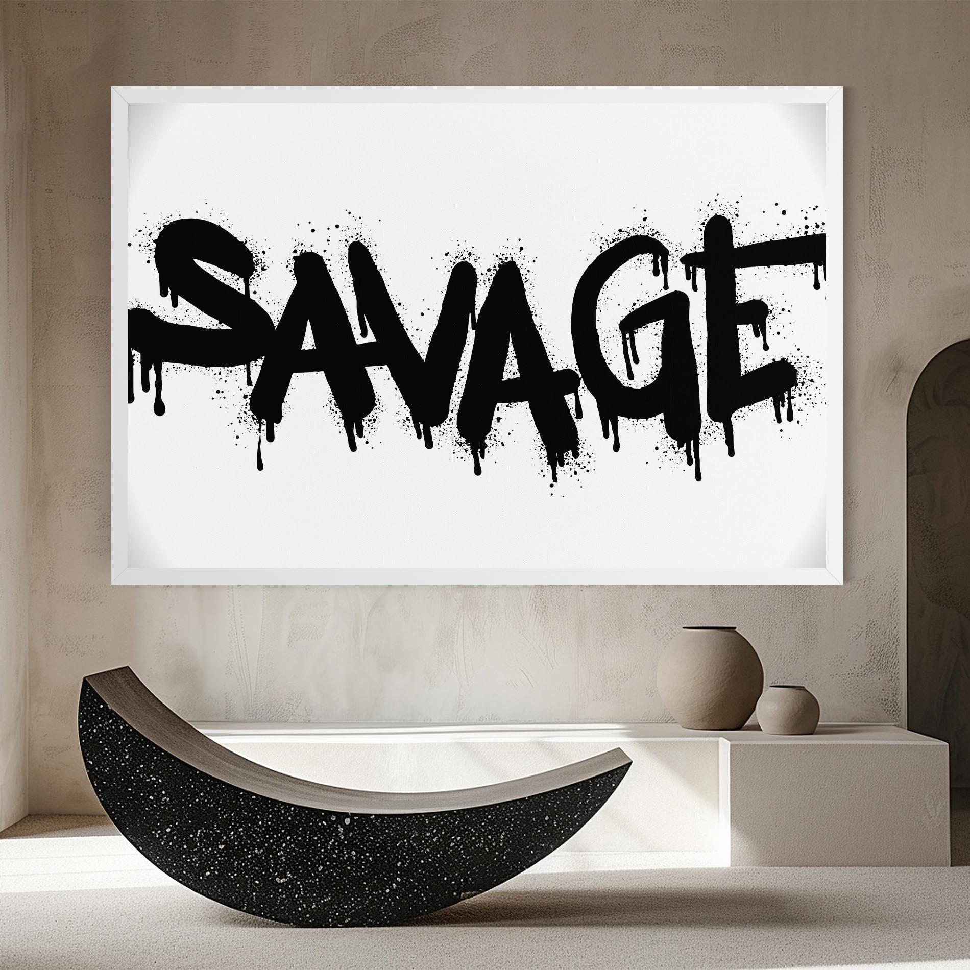Tablou Canvas Savage Graffiti Spray mockup 8