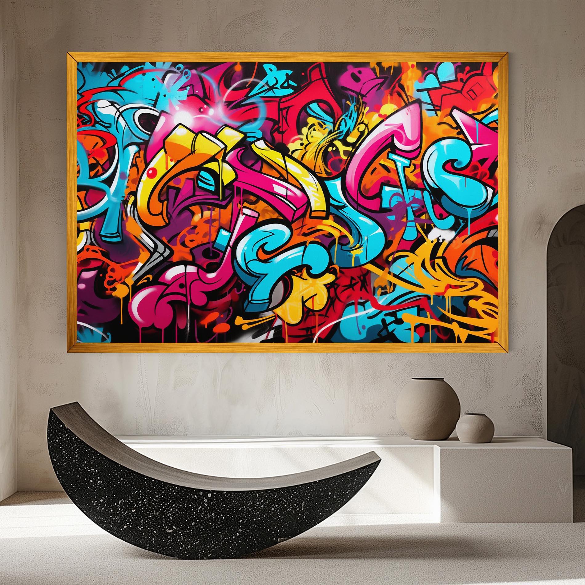 Tablou Canvas Abstract Graffiti mockup 8