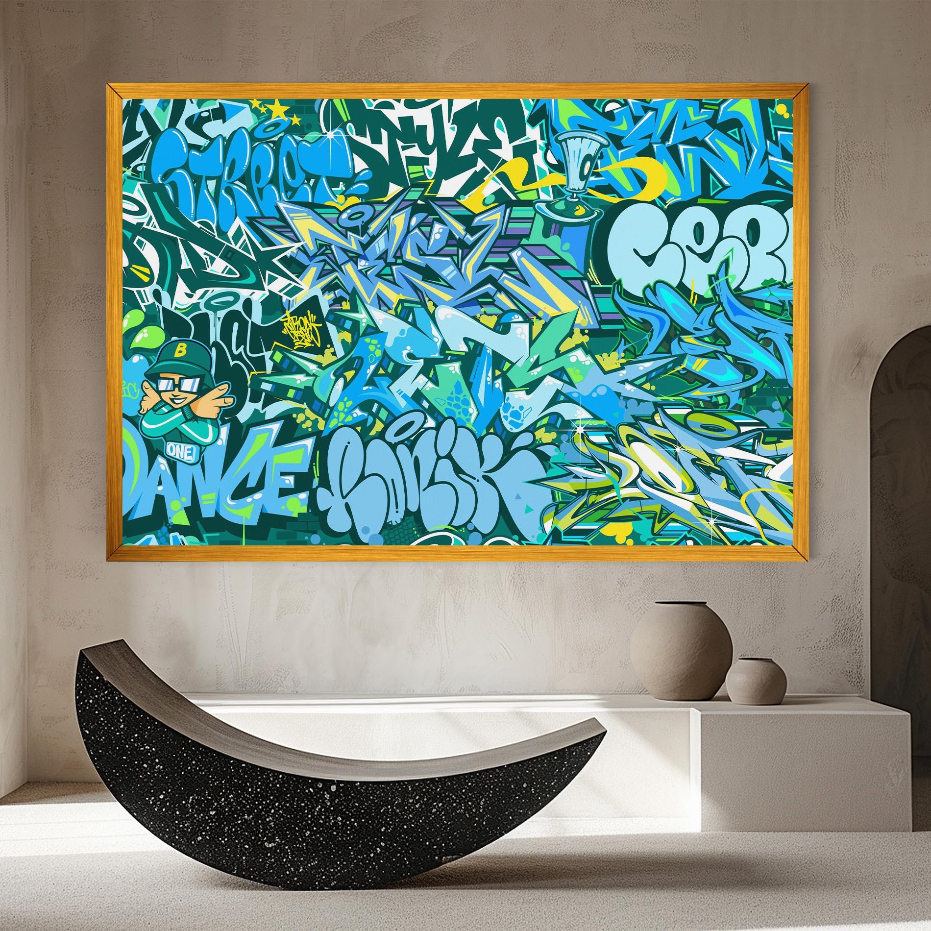 Tablou Canvas Be One Graffiti mockup 8