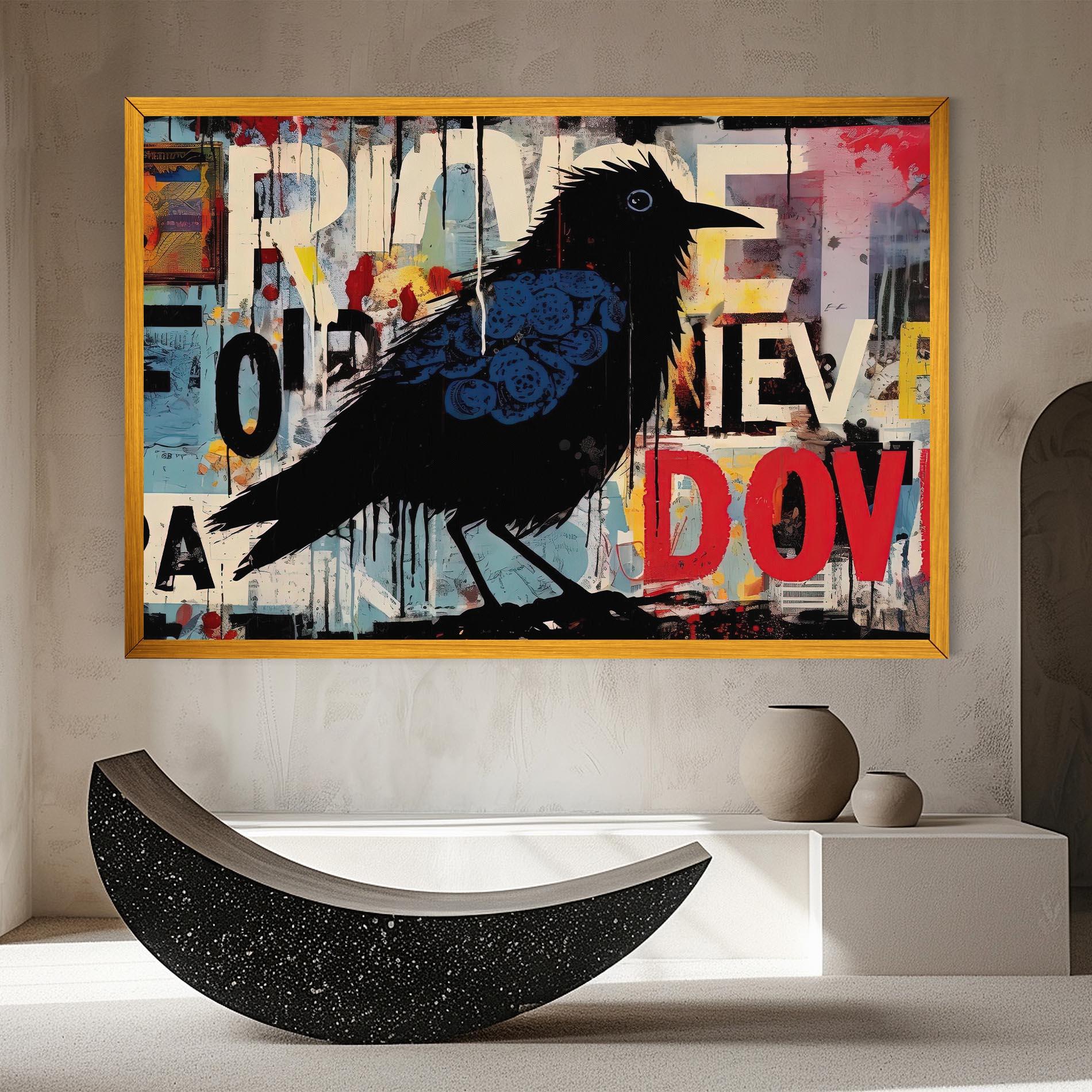 Tablou Canvas Bird Old Doodle mockup 8