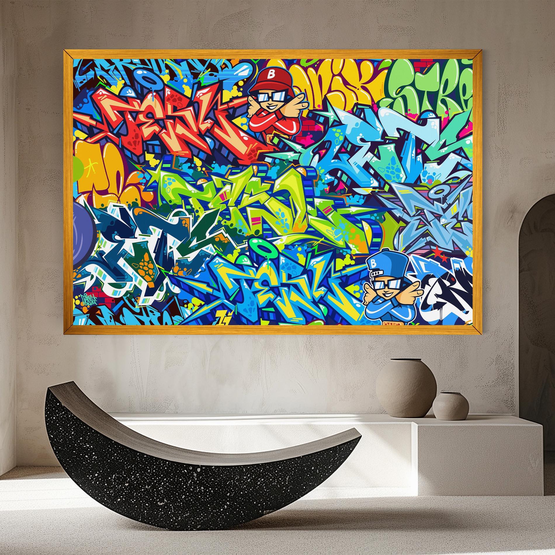 Tablou Canvas Colorful Graffiti mockup 8