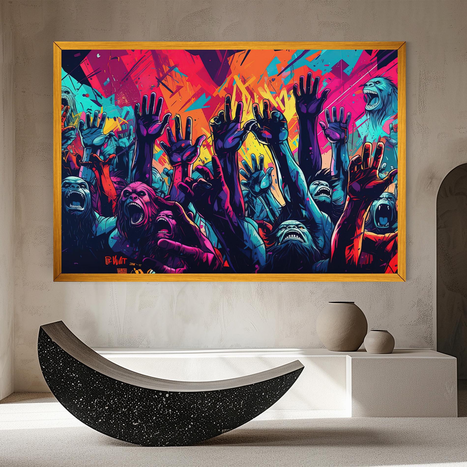 Tablou Canvas Graffiti Animals mockup 8