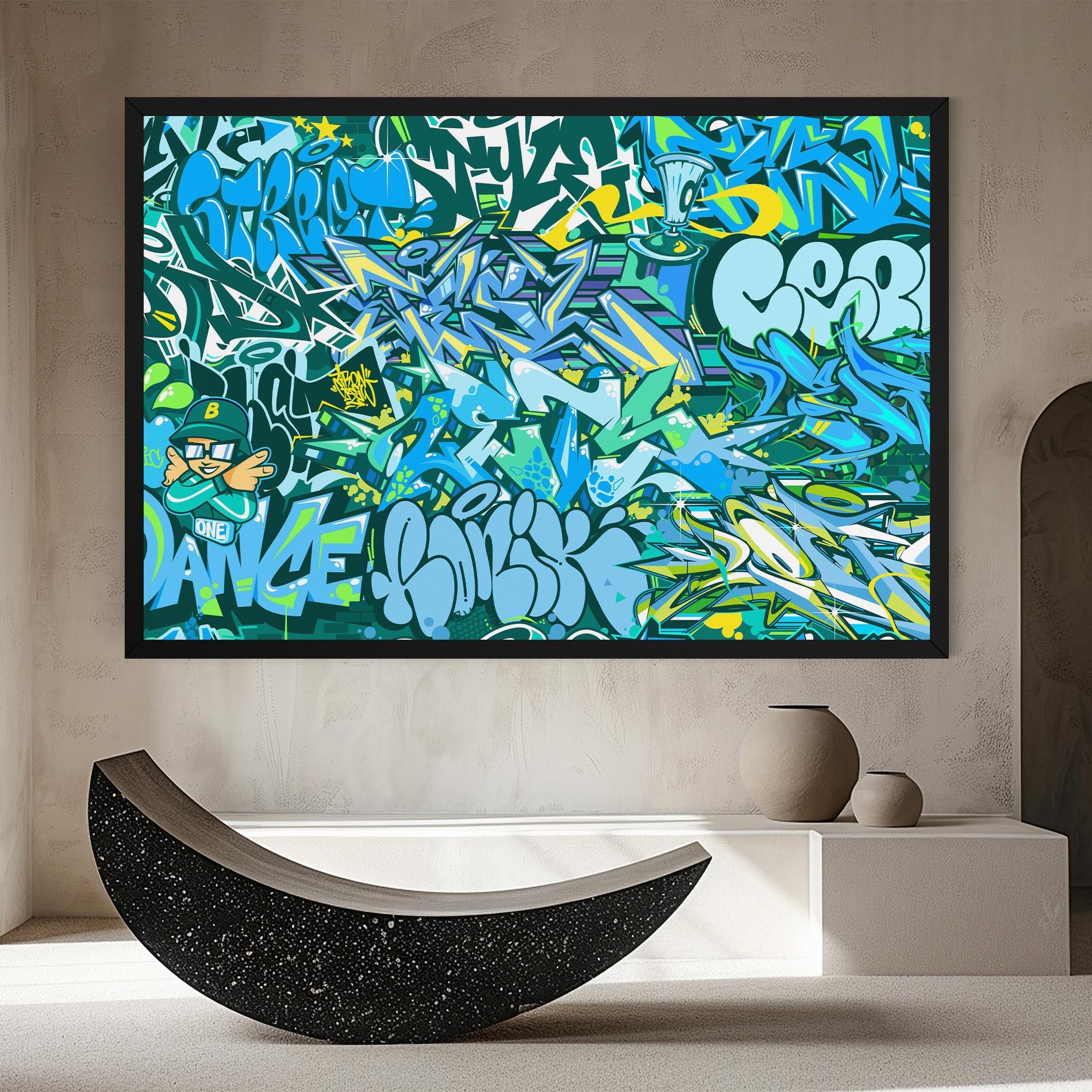 Tablou Canvas Be One Graffiti mockup 8