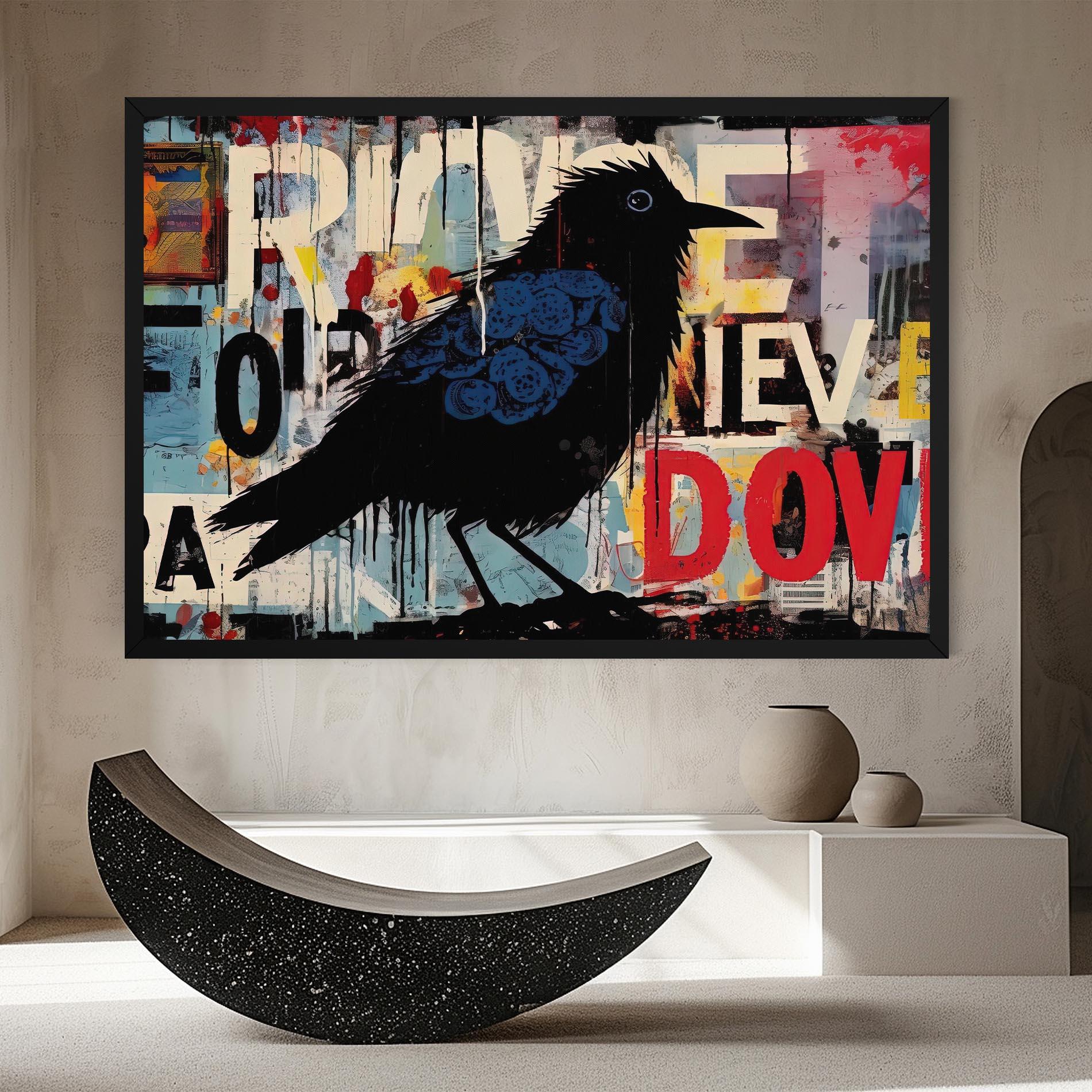 Tablou Canvas Bird Old Doodle mockup 8