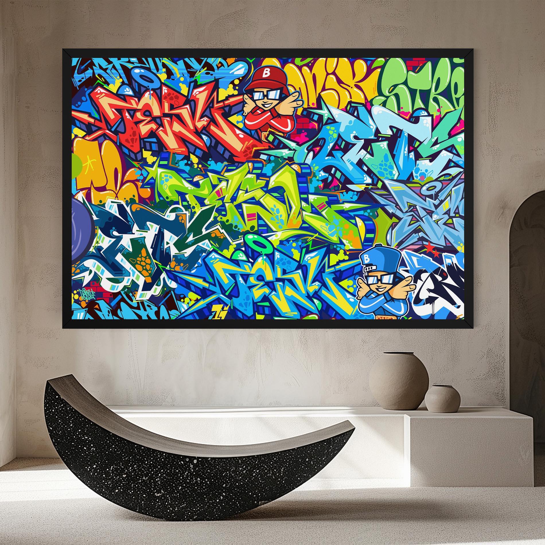 Tablou Canvas Colorful Graffiti mockup 8