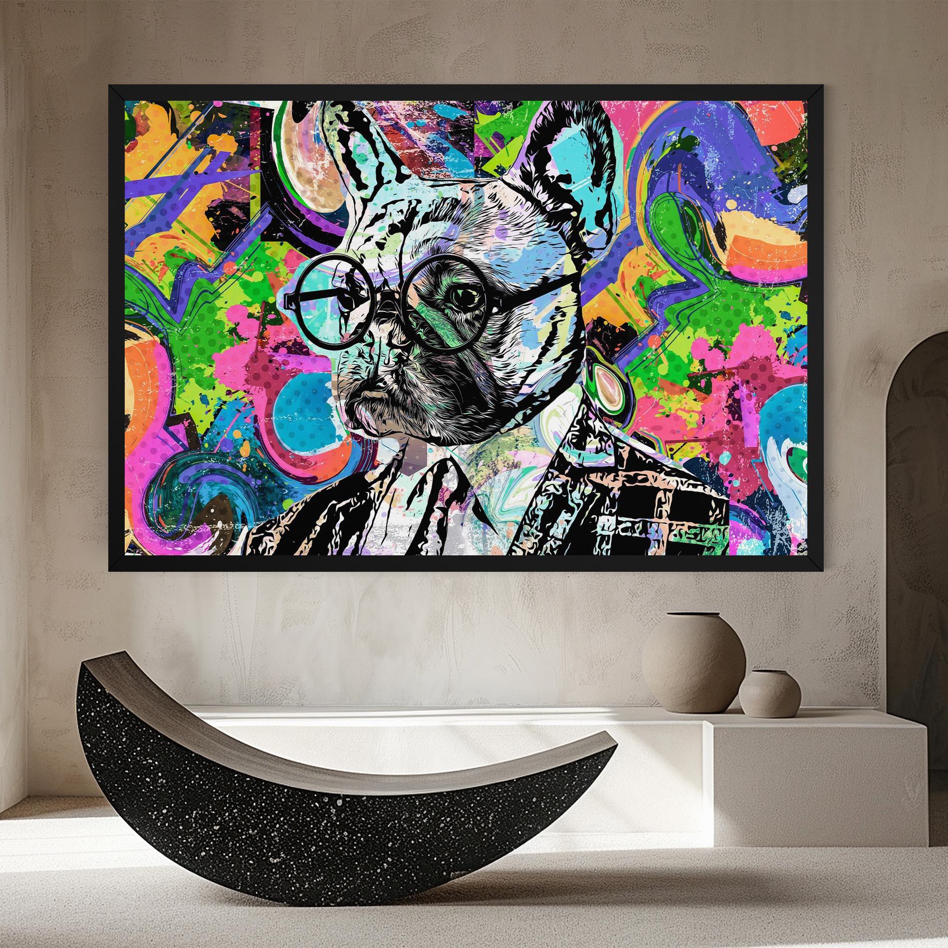 Tablou Canvas Graffity Bulldog mockup 8