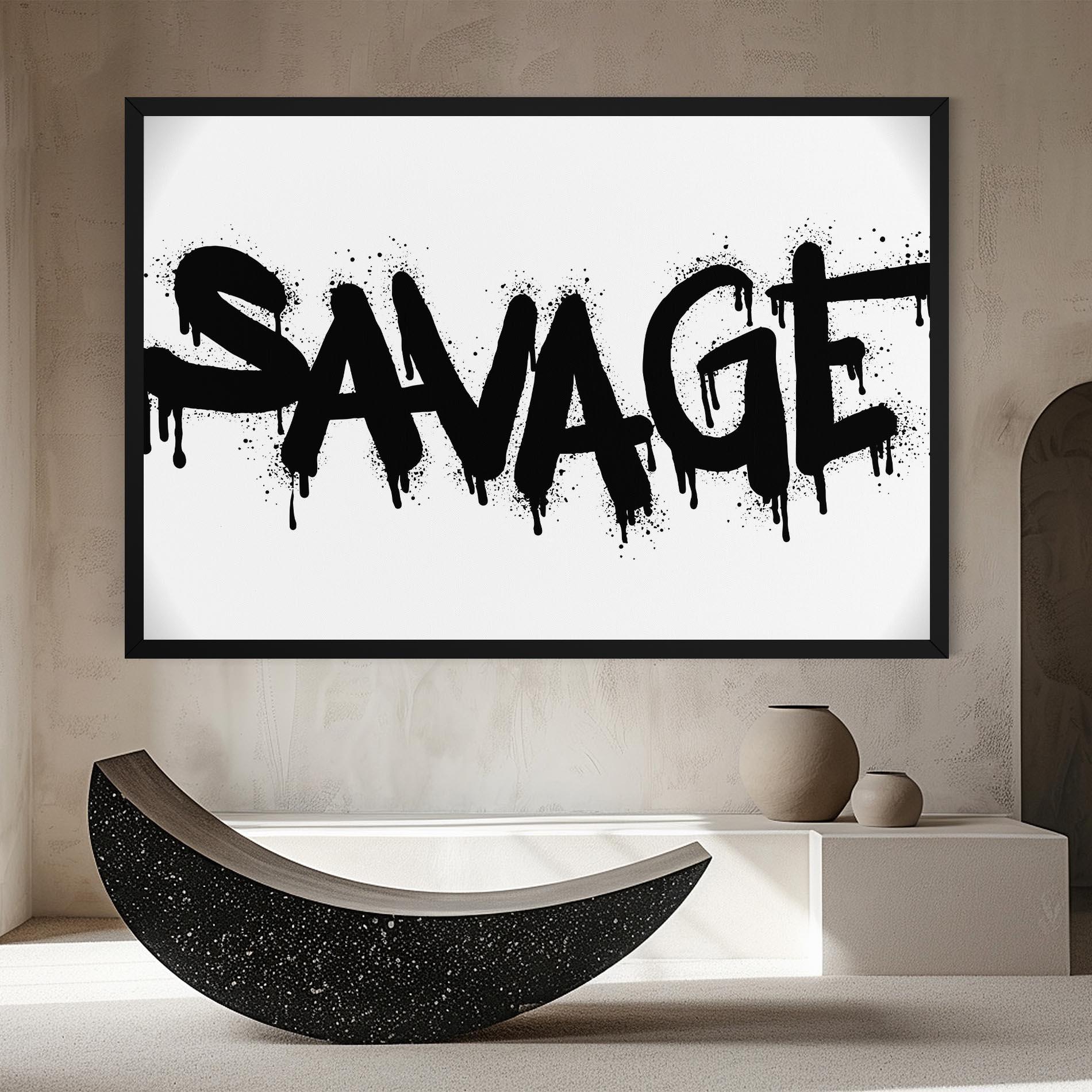 Tablou Canvas Savage Graffiti Spray mockup 8