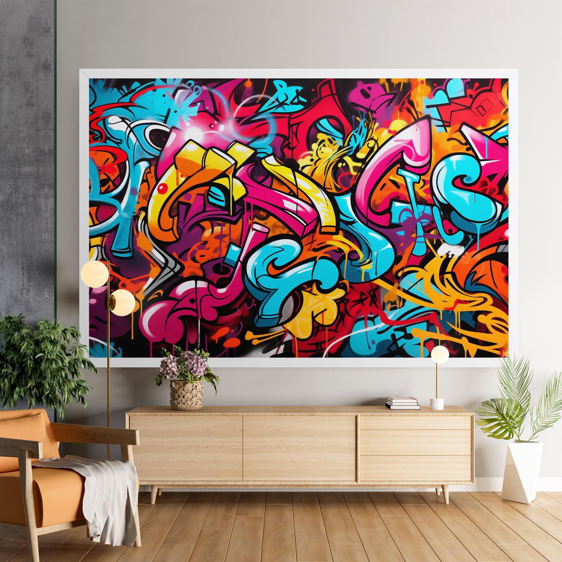 Tablou Canvas Abstract Graffiti mockup 9