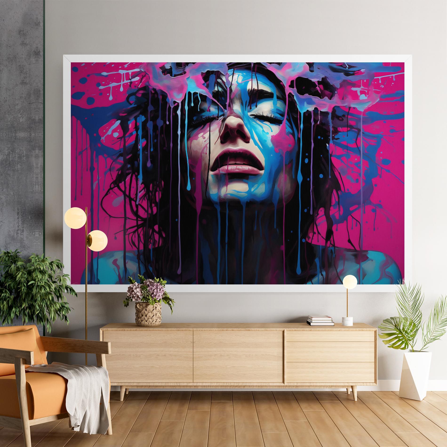 Blue Pink Woman mockup 9