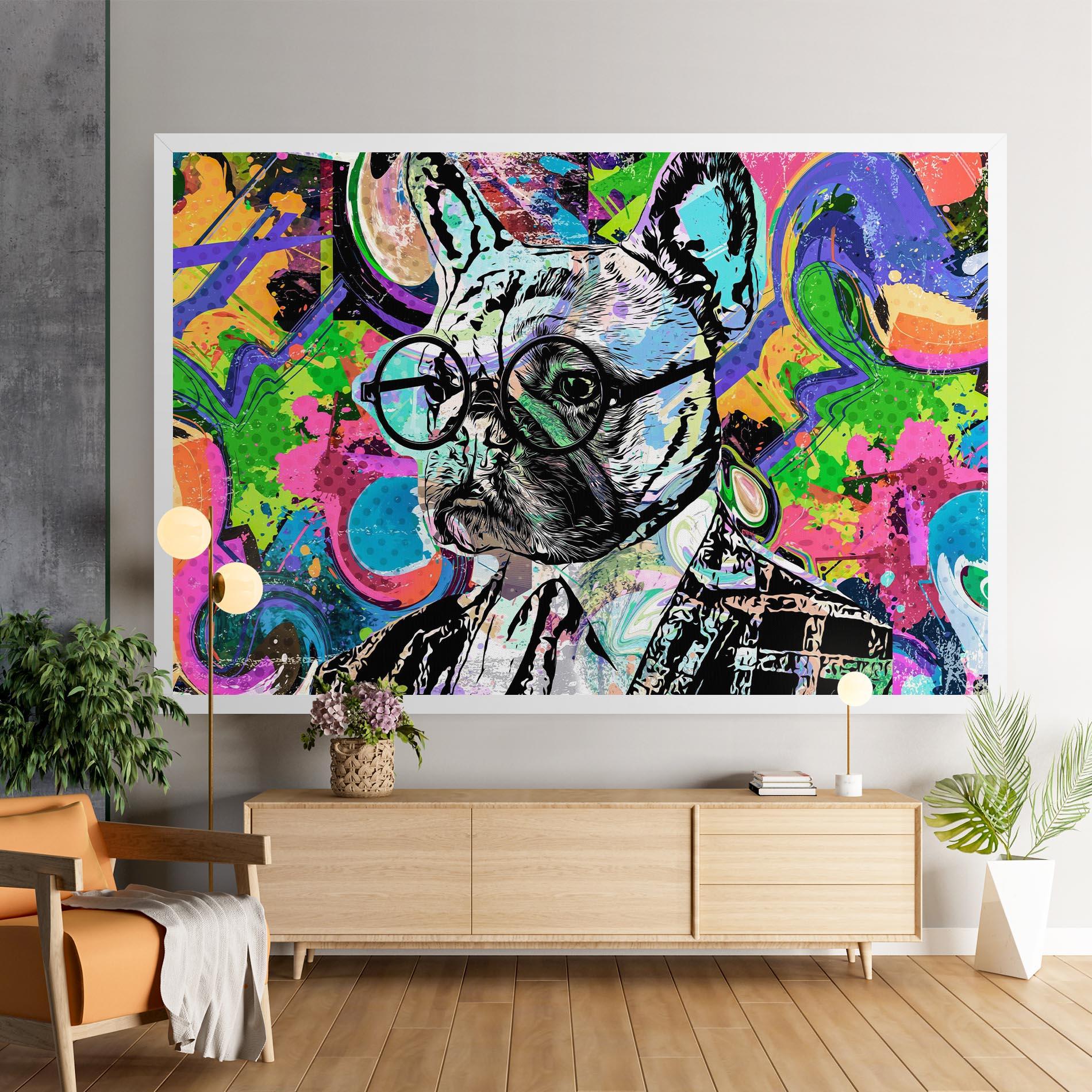 Tablou Canvas Graffity Bulldog mockup 9