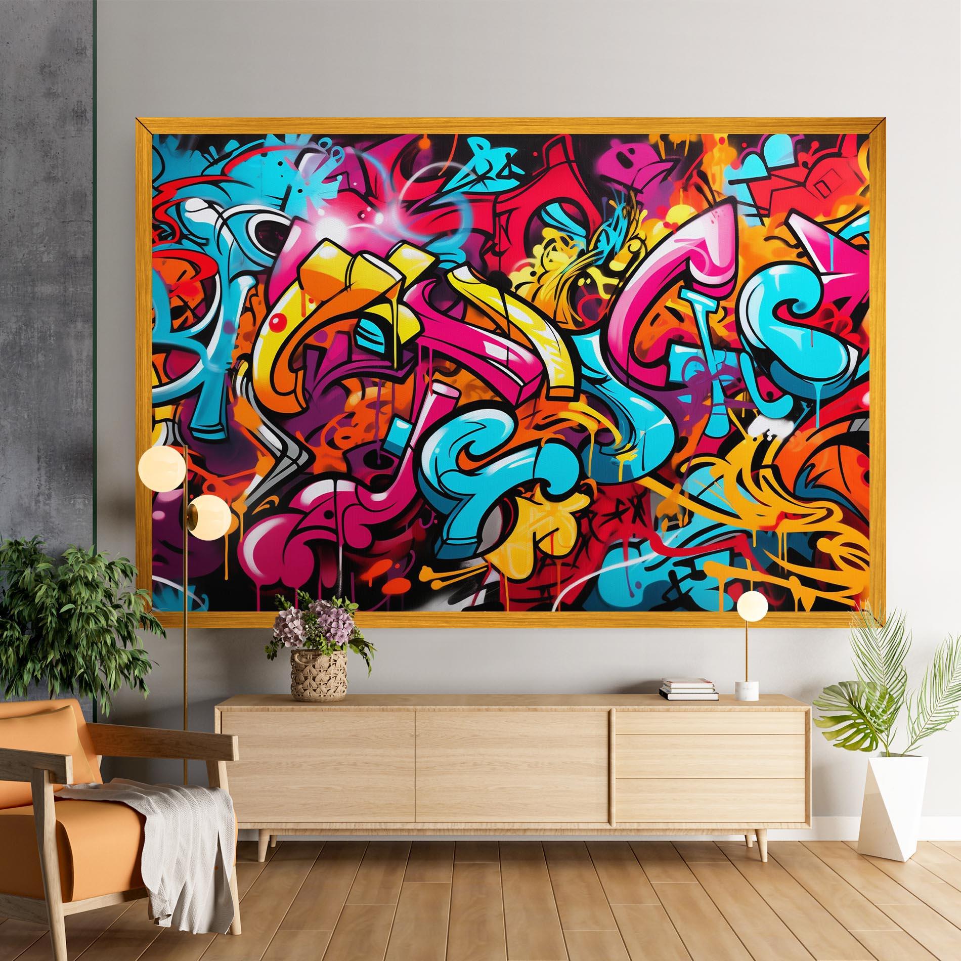 Tablou Canvas Abstract Graffiti mockup 9