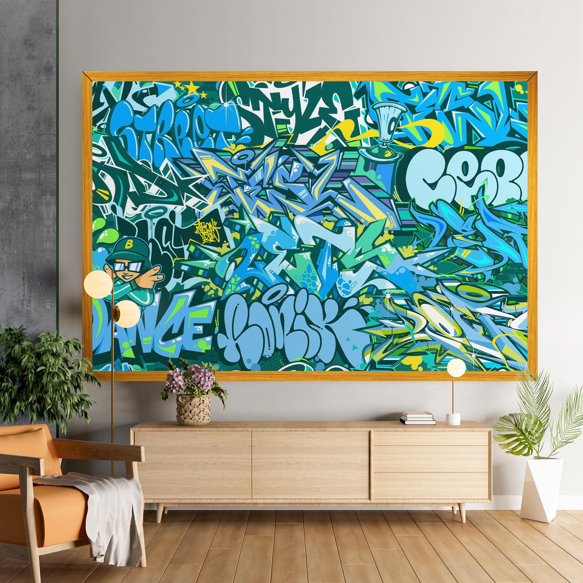 Tablou Canvas Be One Graffiti mockup 9