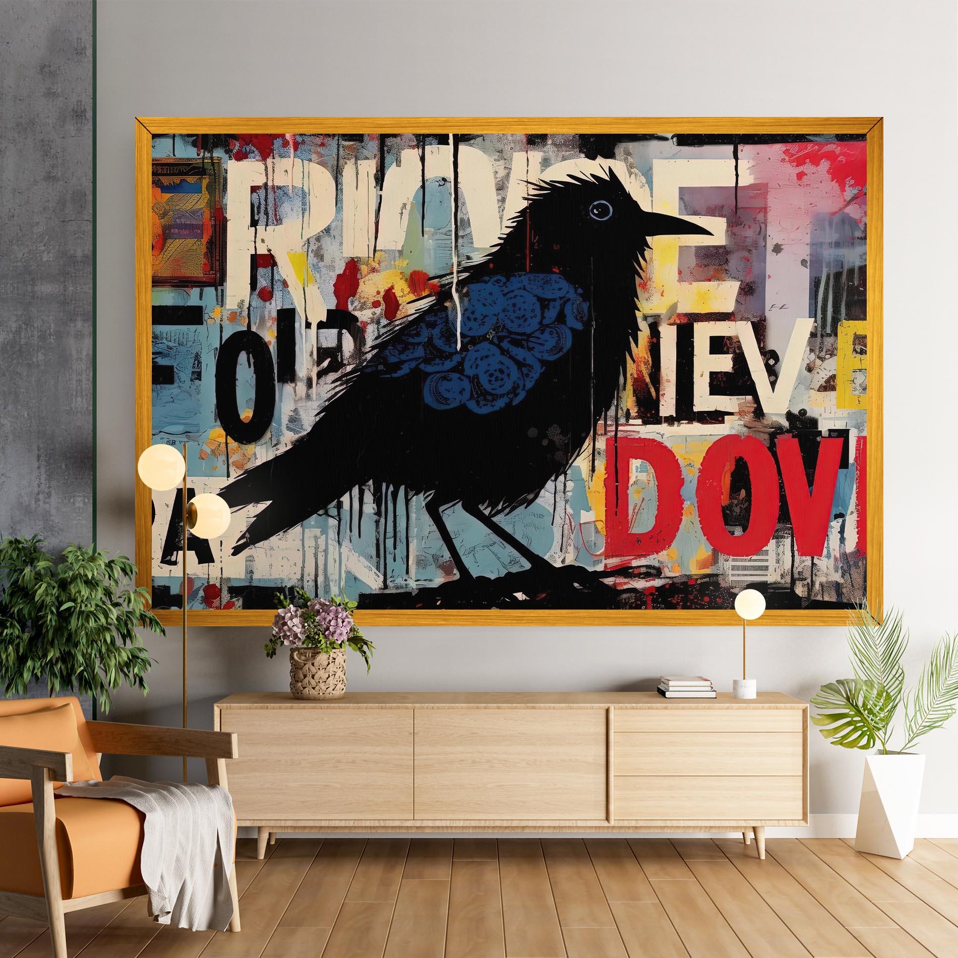 Tablou Canvas Bird Old Doodle mockup 9