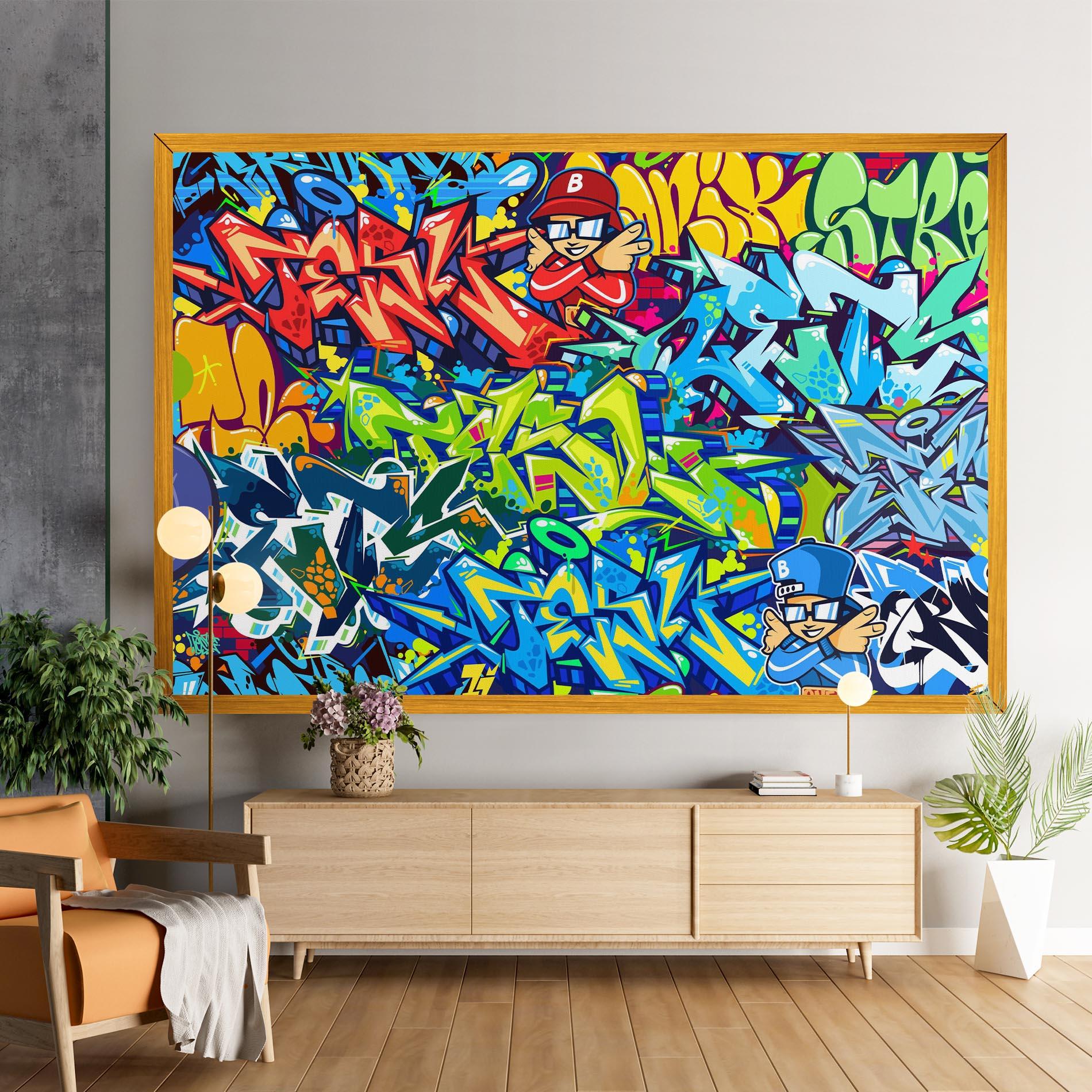 Tablou Canvas Colorful Graffiti mockup 9