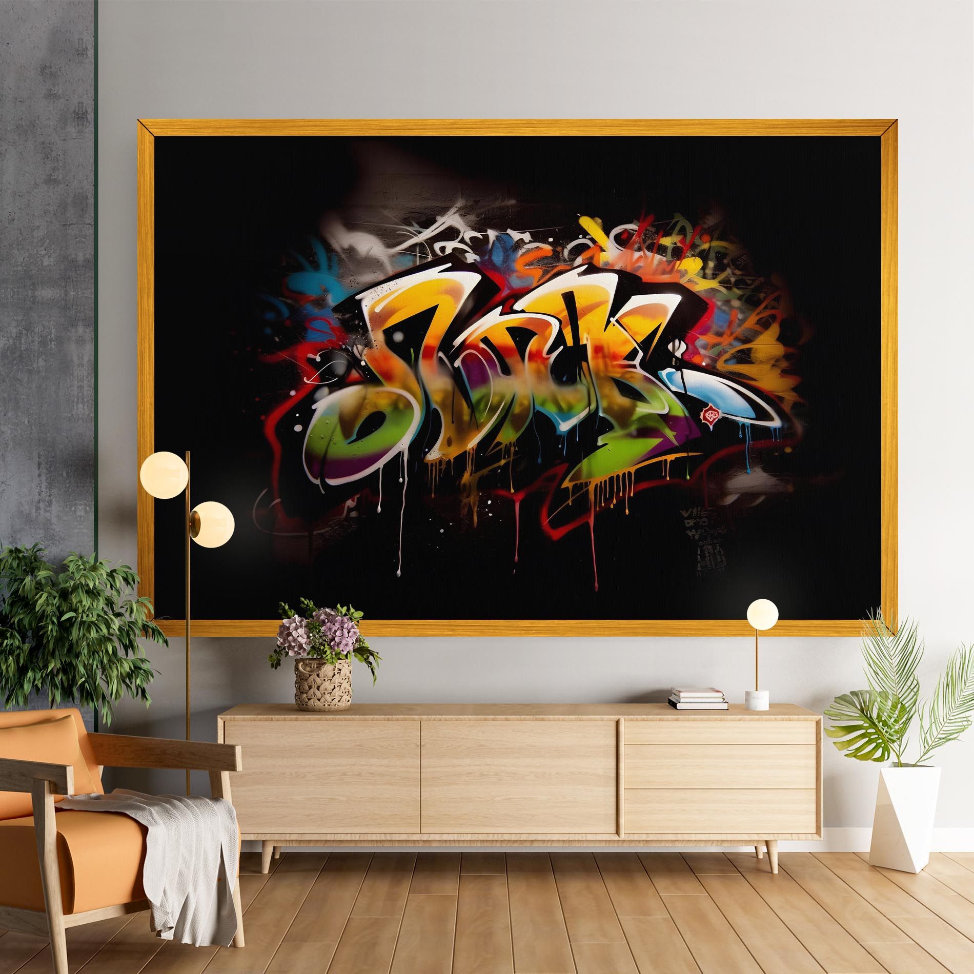 Graffiti Style Wall mockup 9