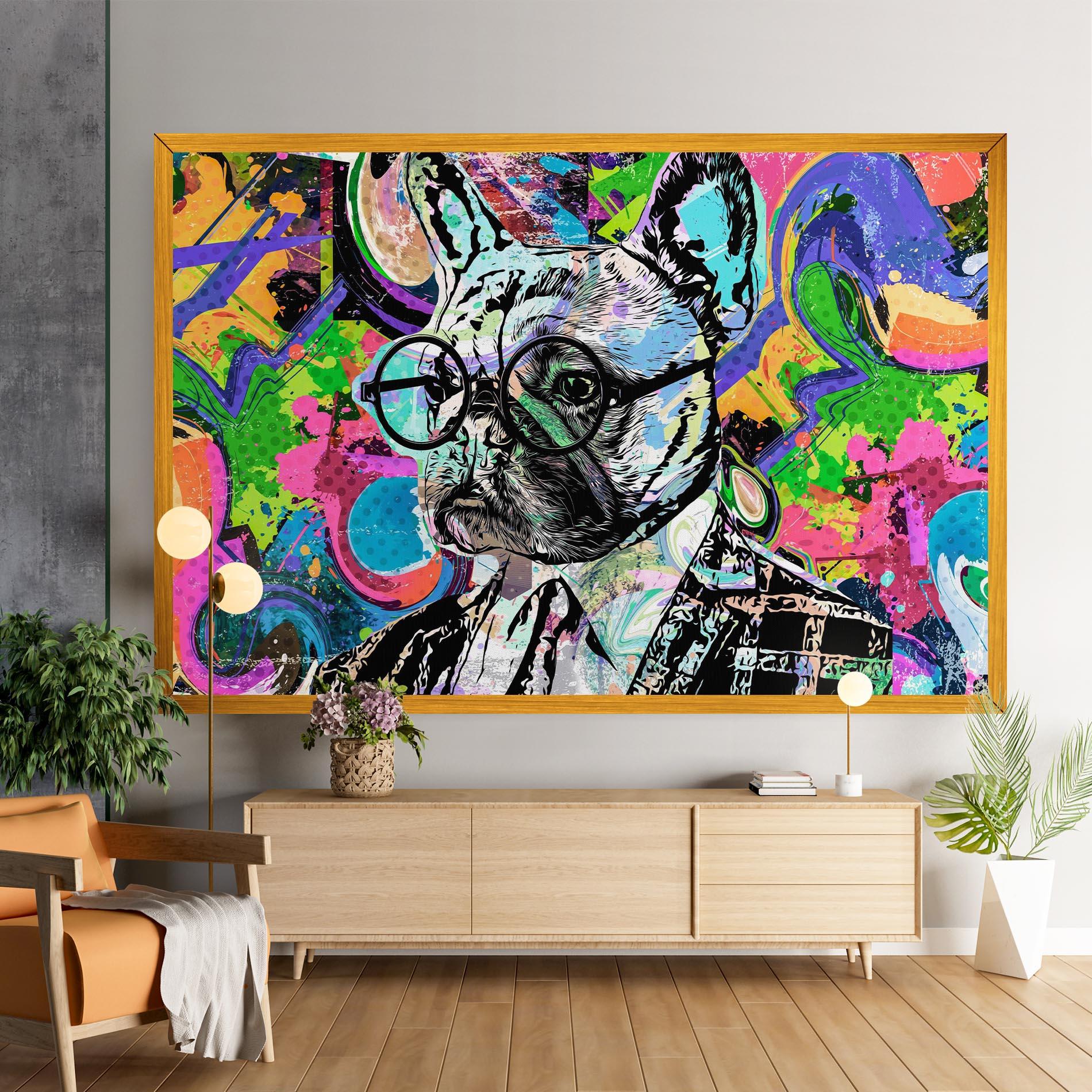 Tablou Canvas Graffity Bulldog mockup 9