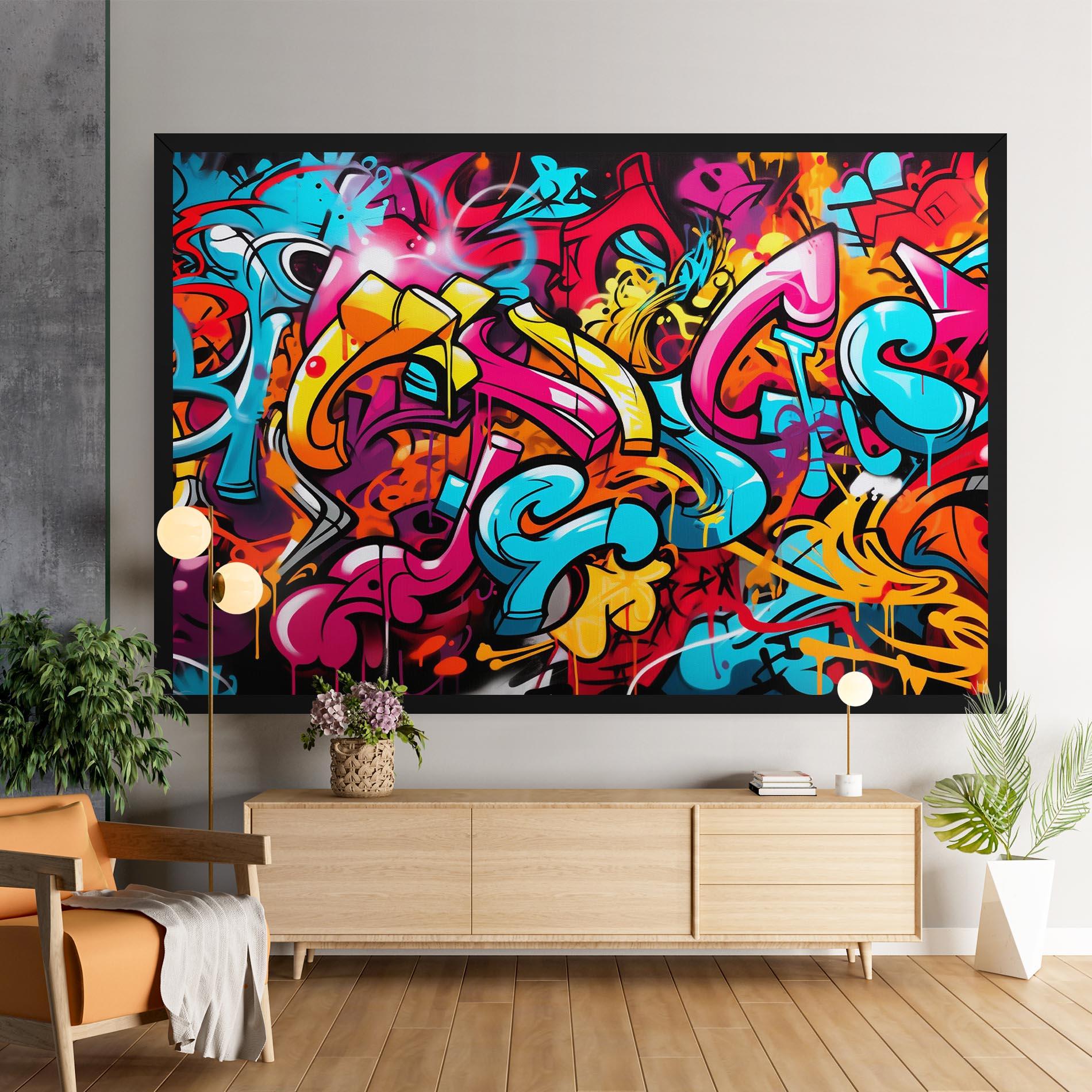 Tablou Canvas Abstract Graffiti mockup 9
