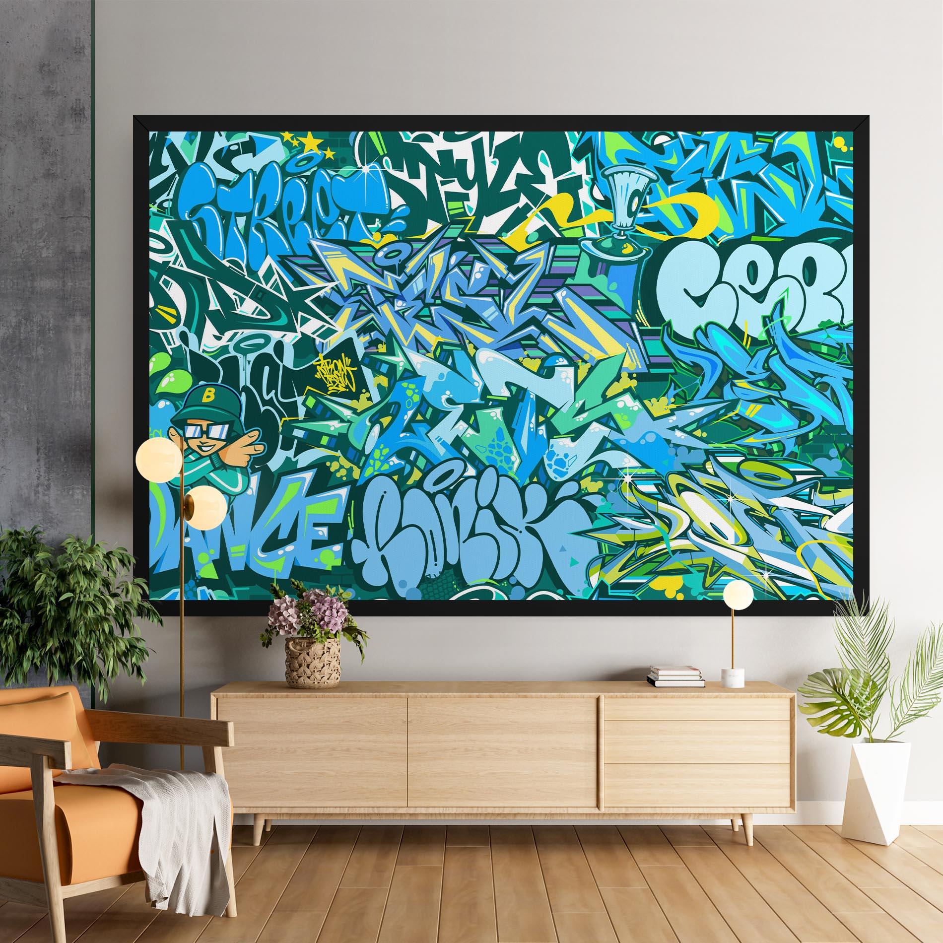 Tablou Canvas Be One Graffiti mockup 9