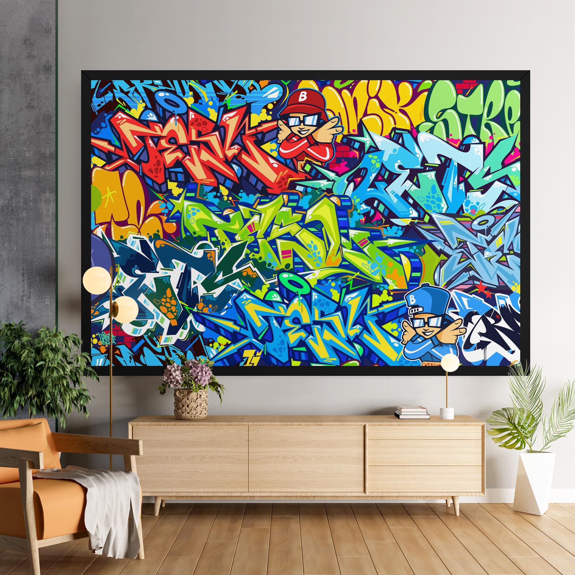 Tablou Canvas Colorful Graffiti mockup 9