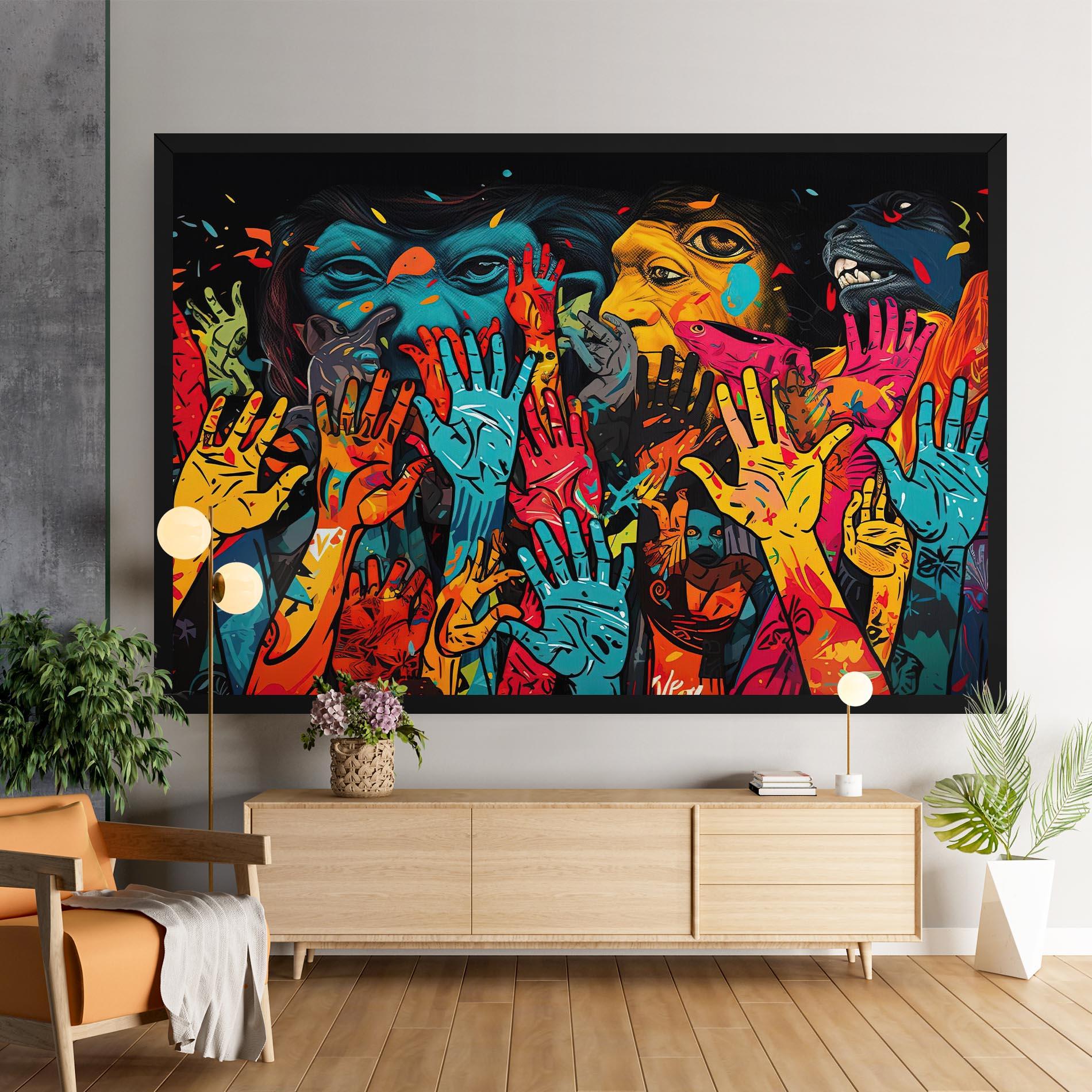 Tablou Canvas Colorful Hands mockup 9