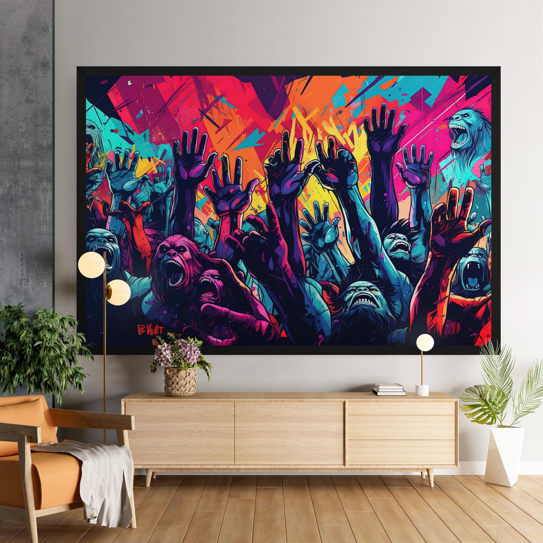 Tablou Canvas Graffiti Animals mockup 9