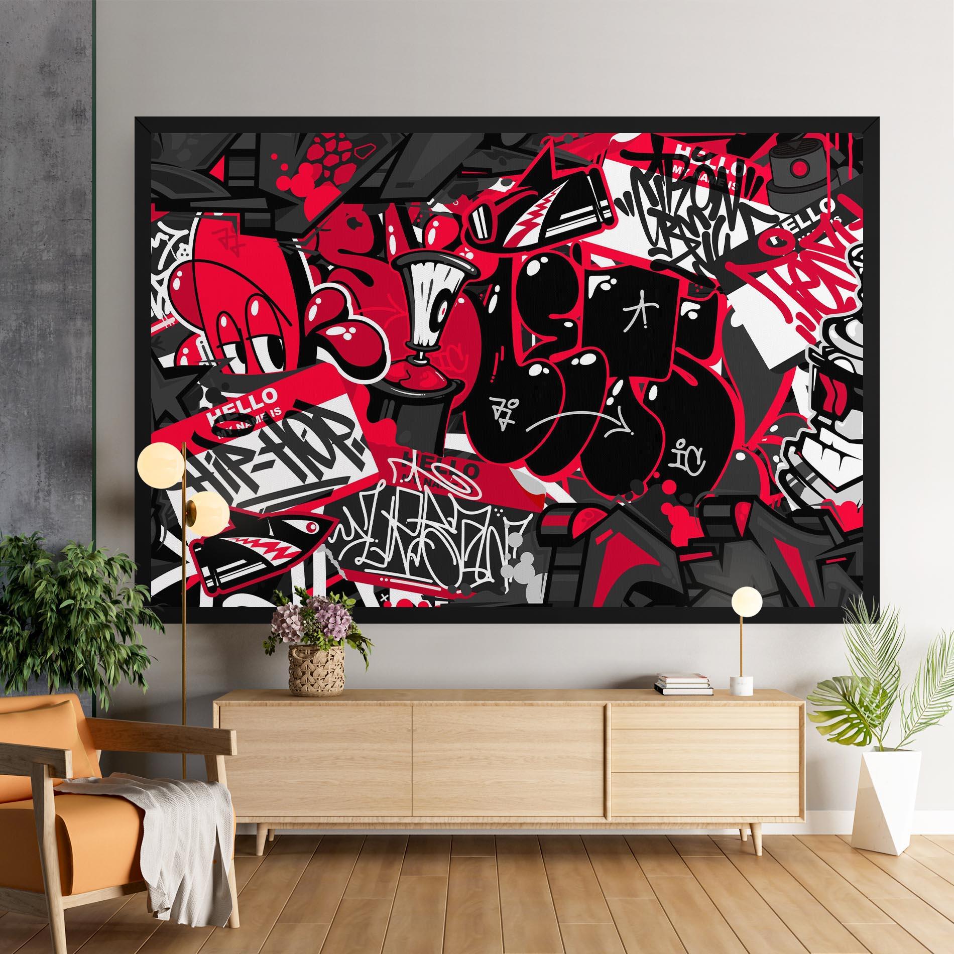 Tablou Canvas Hip Hop Graffiti mockup 9