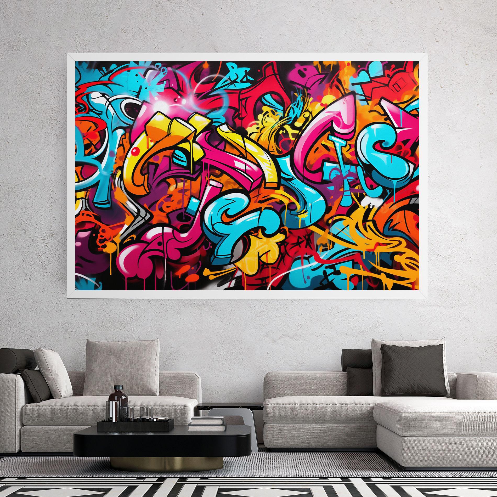 Tablou Canvas Abstract Graffiti mockup 2