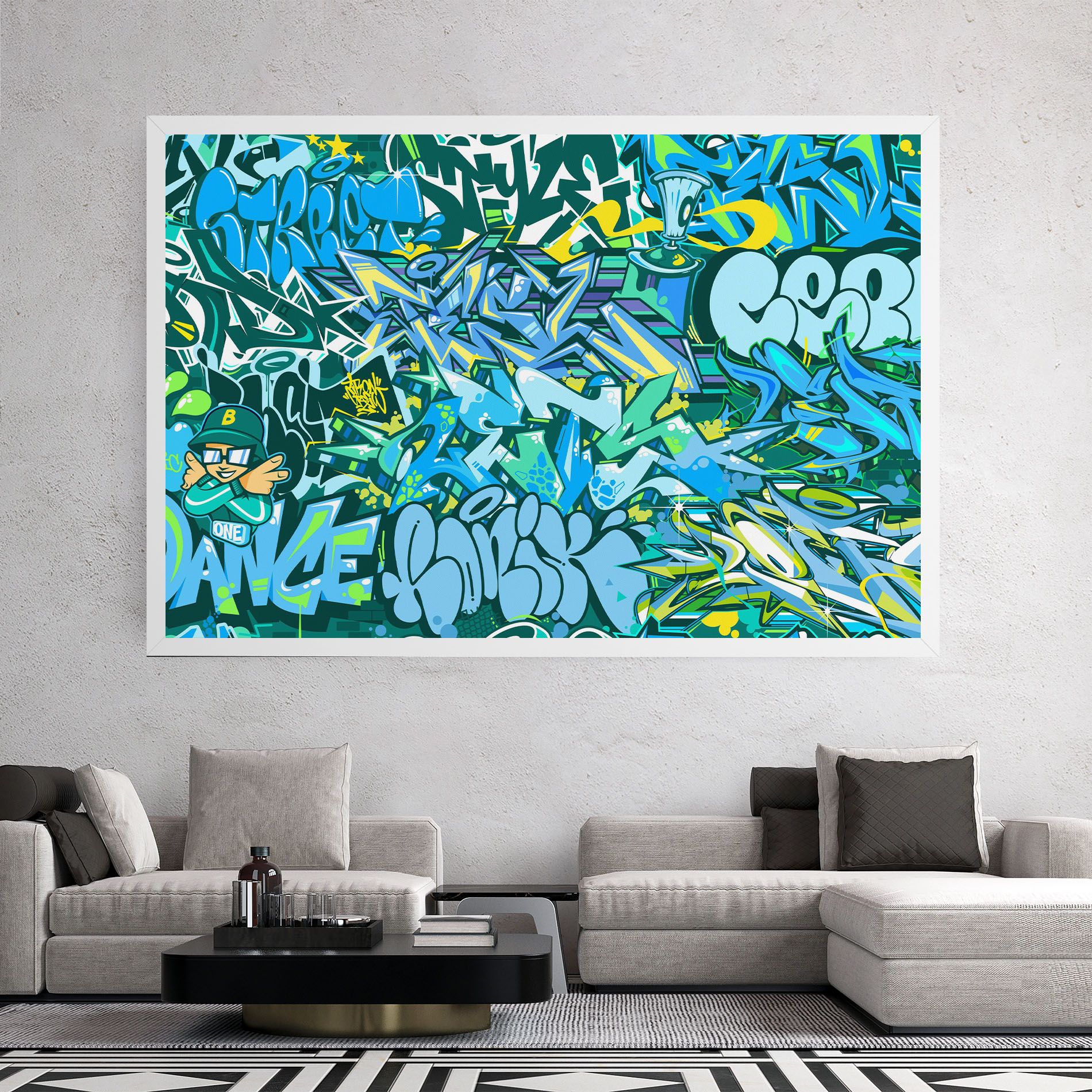 Be One Graffiti mockup 2