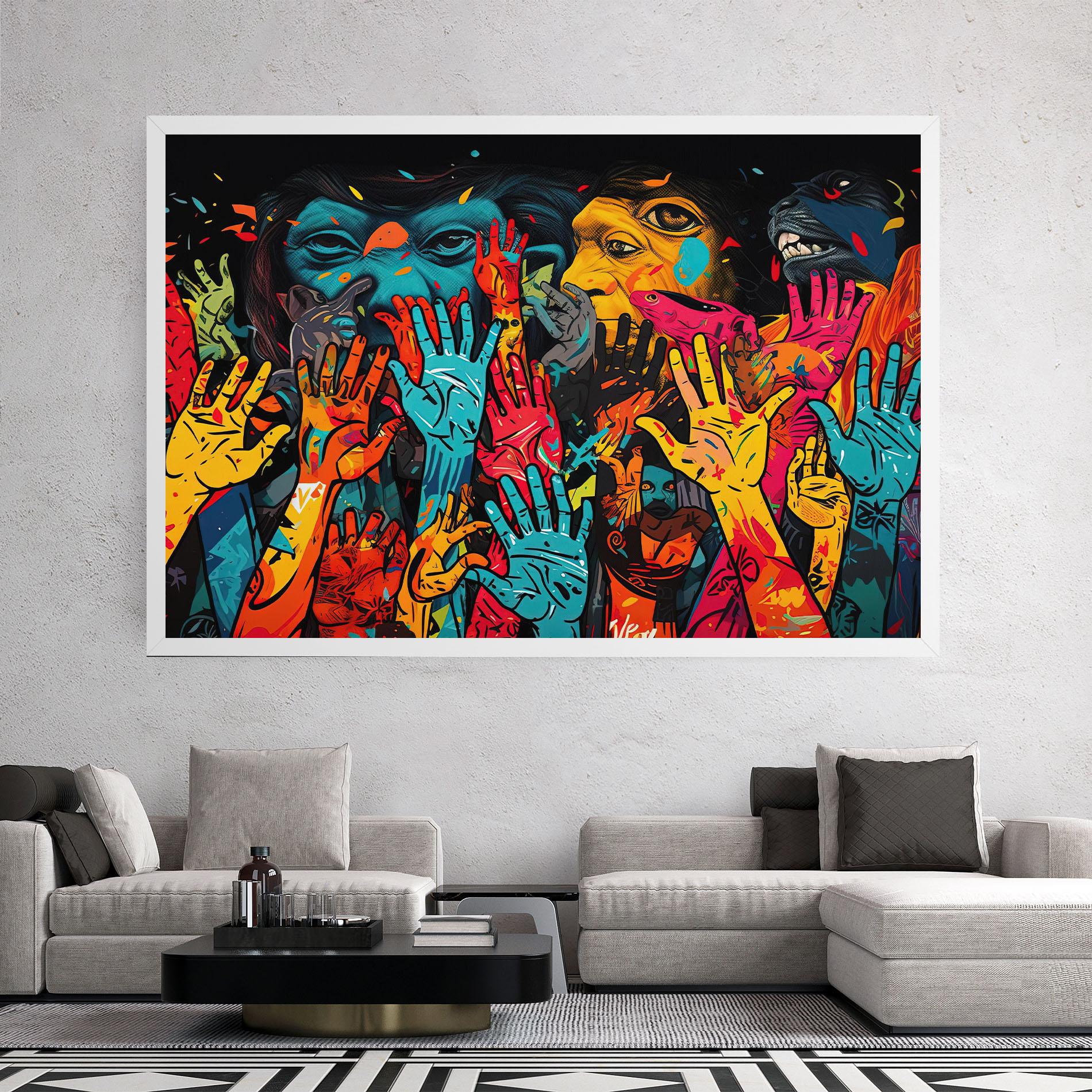Tablou Canvas Colorful Hands mockup 2
