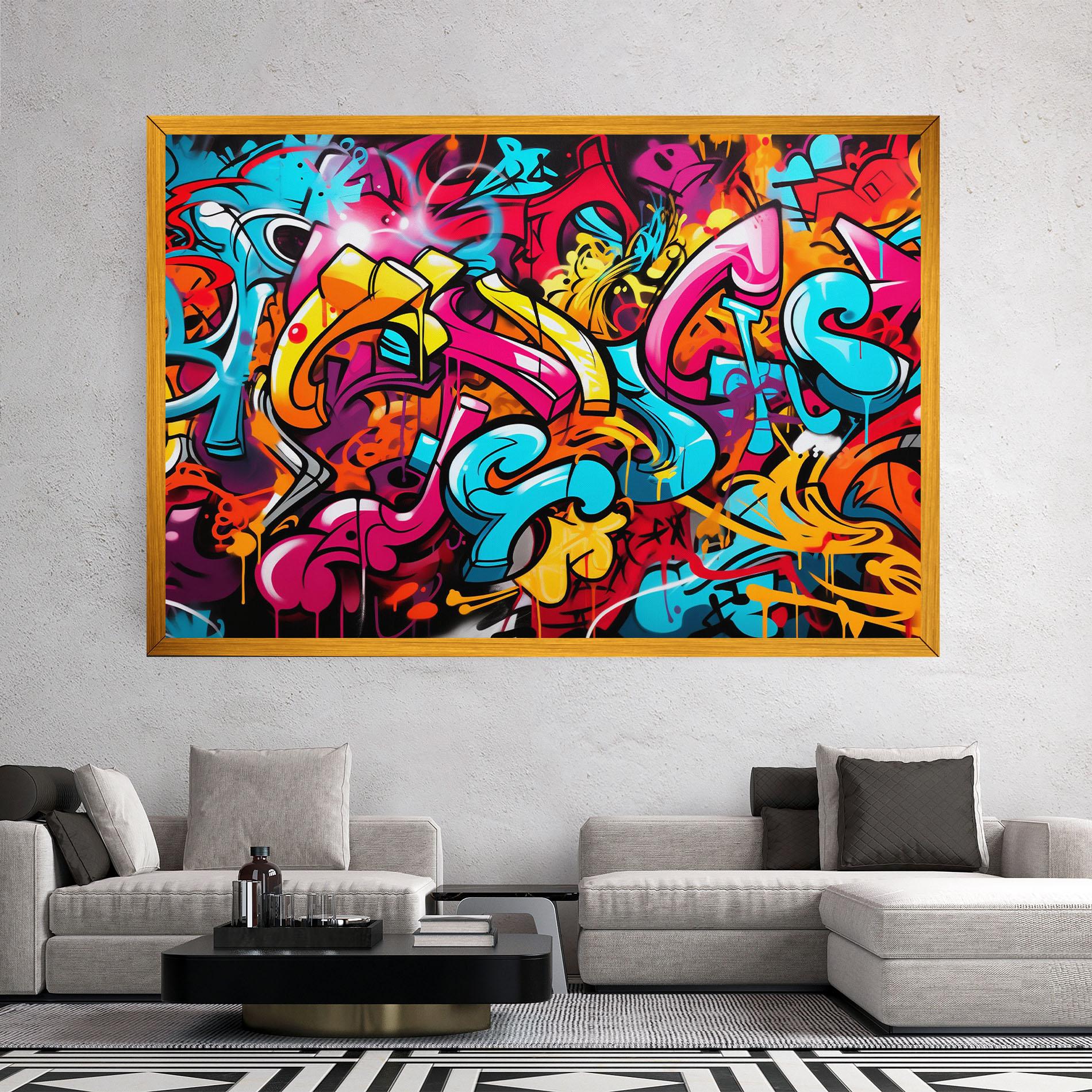 Tablou Canvas Abstract Graffiti mockup 2