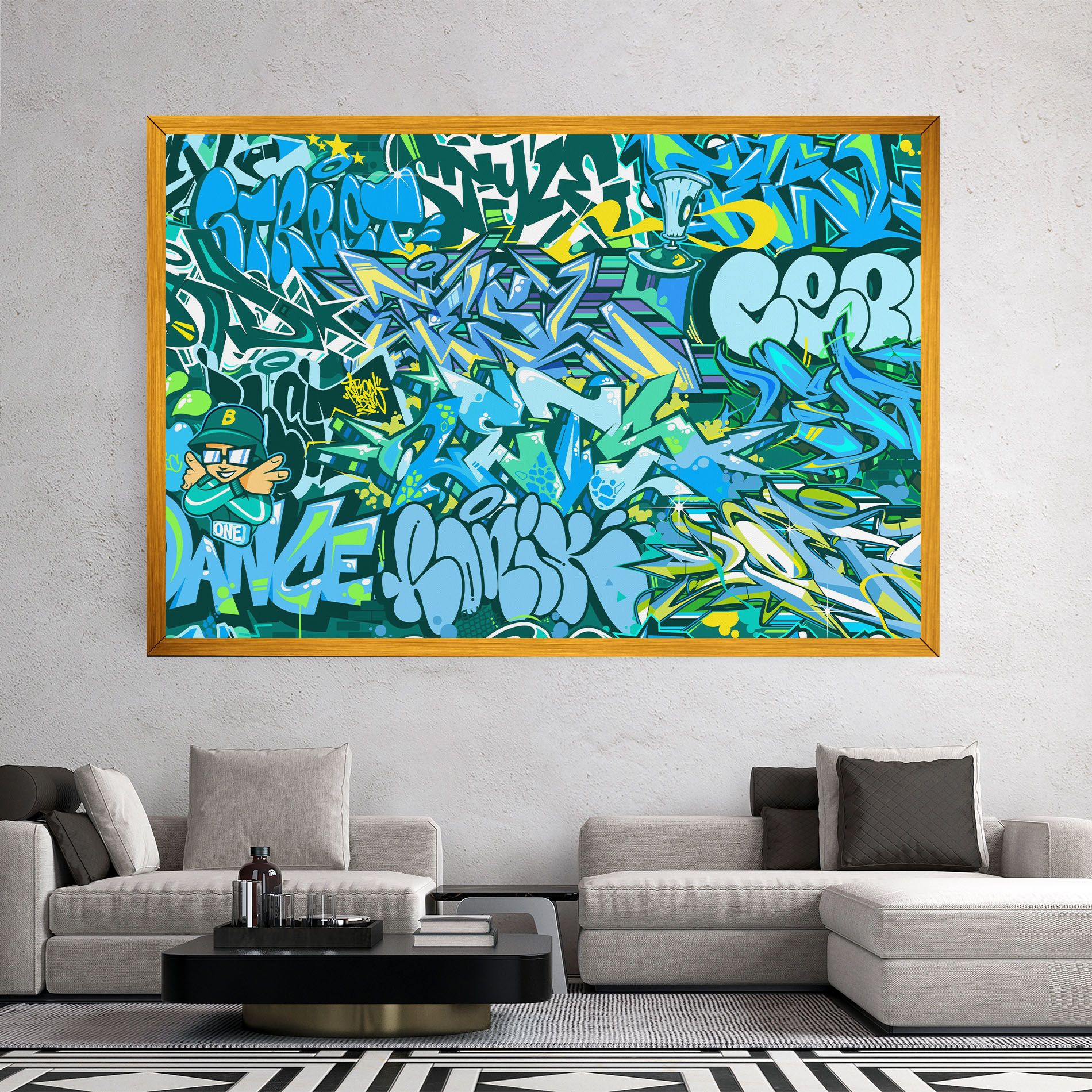 Be One Graffiti mockup 2