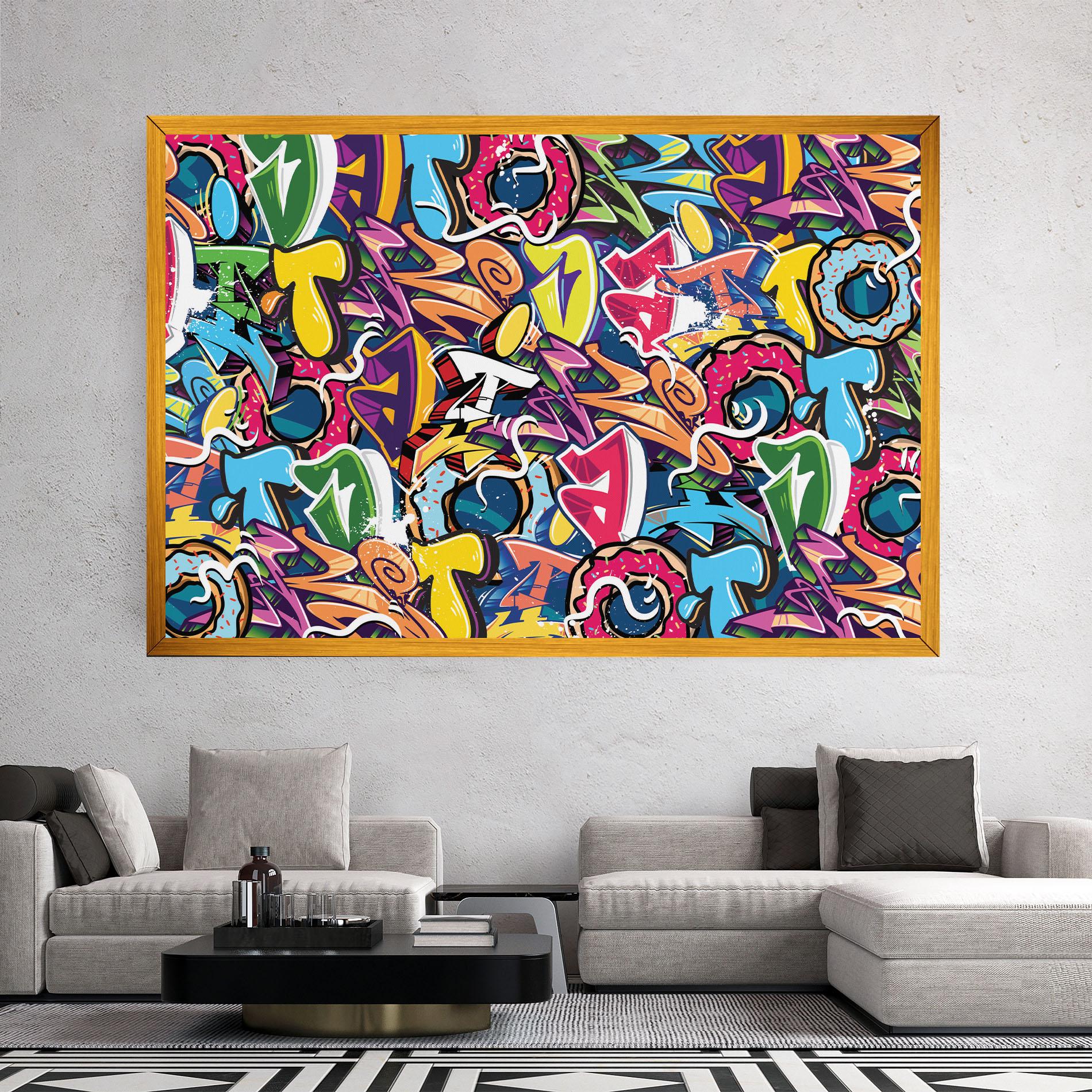 Tablou Canvas Graffiti Letters mockup 2